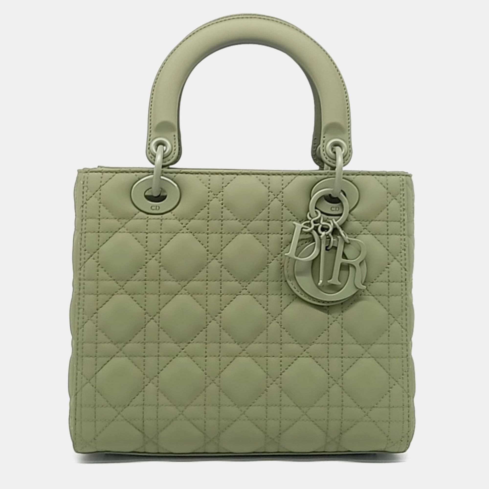 

Dior Green Leather Ultramatte Lady Bag Medium