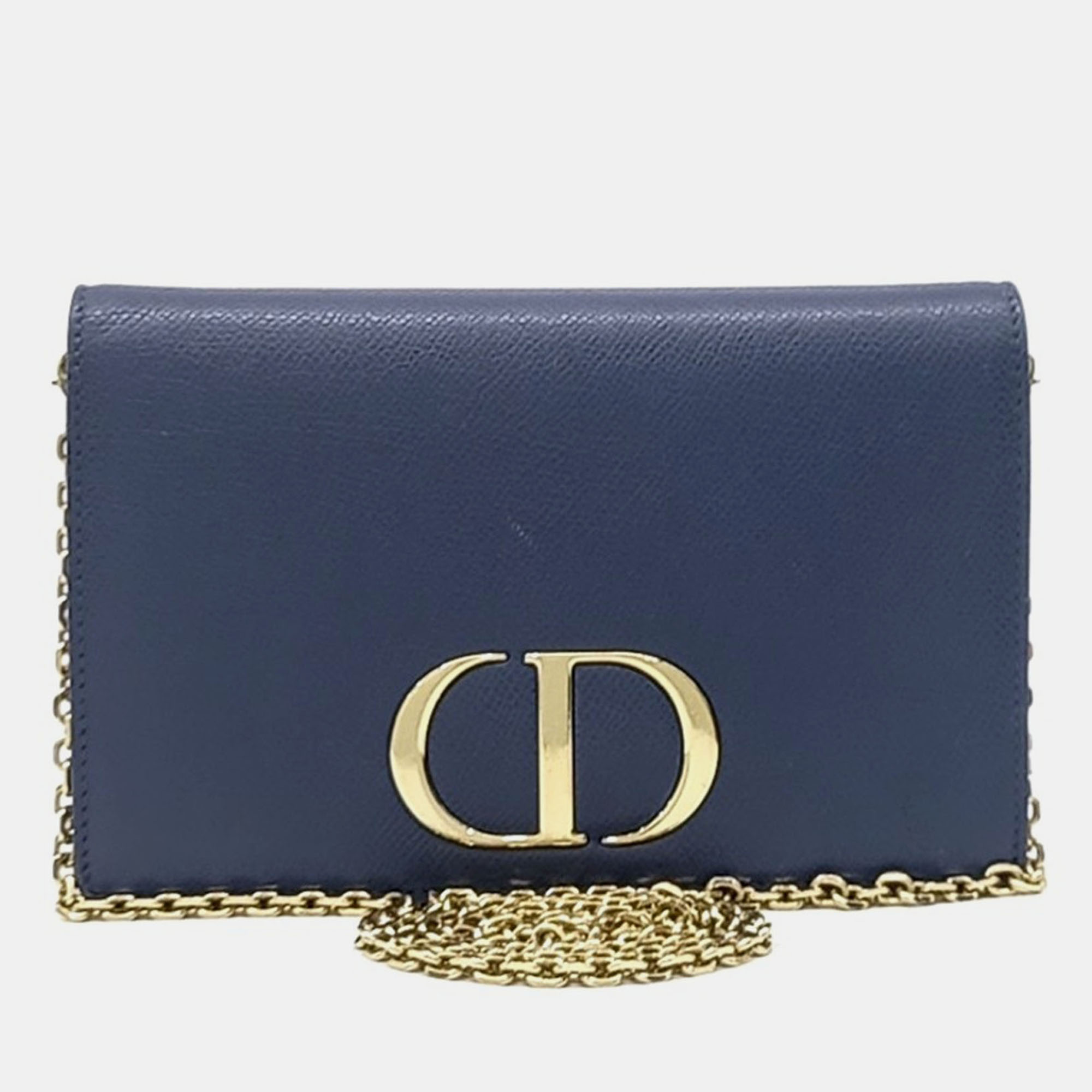 

Dior Blue Leather 30 Montaigne Two-in-One Pouch Bag