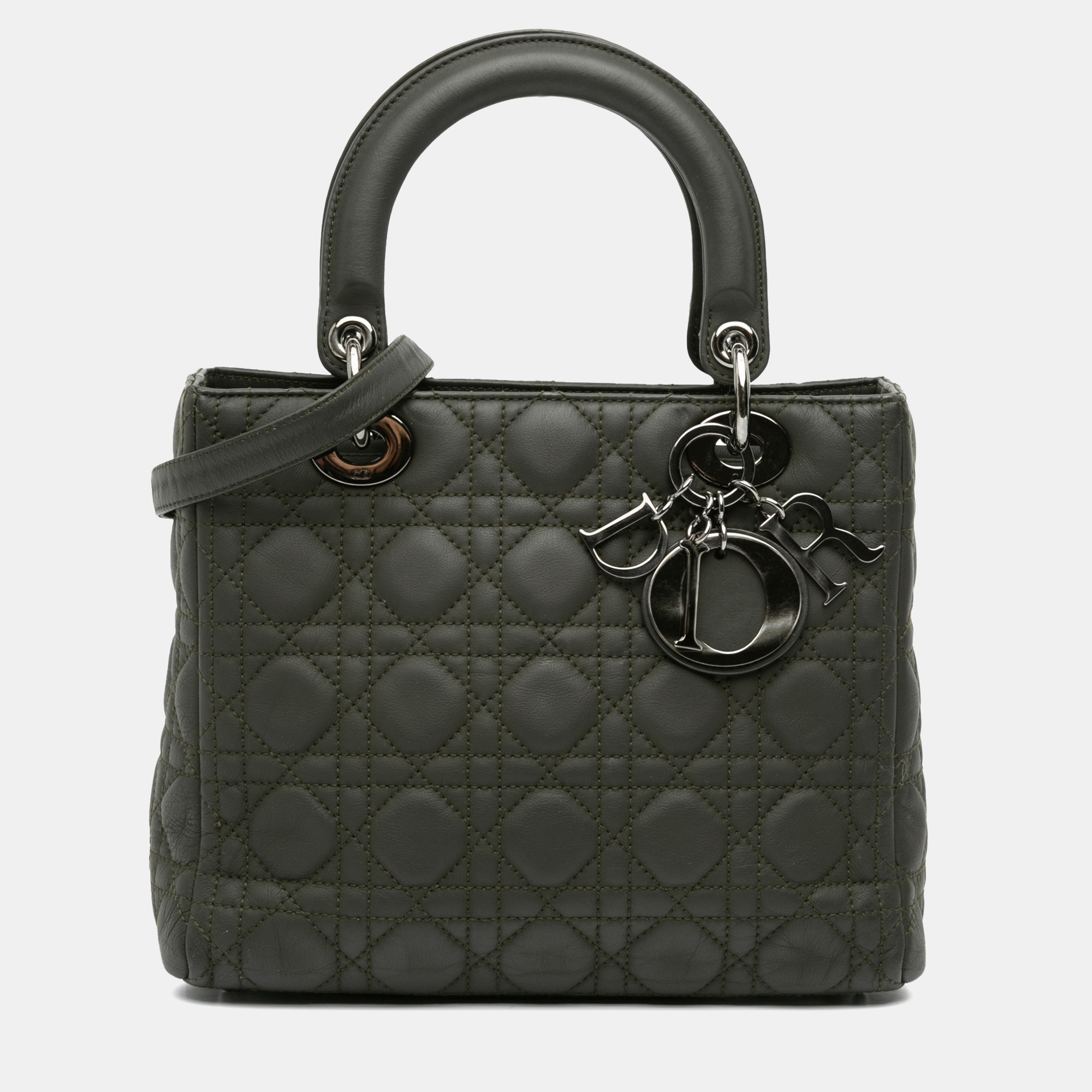 

Dior Brown Medium Lambskin Cannage Lady Dior