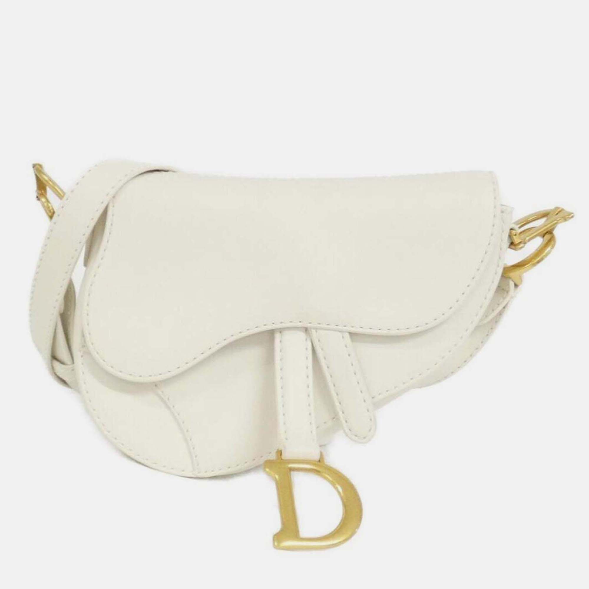 

Christian Dior Saddle Soft Mini Shoulder Bag, White
