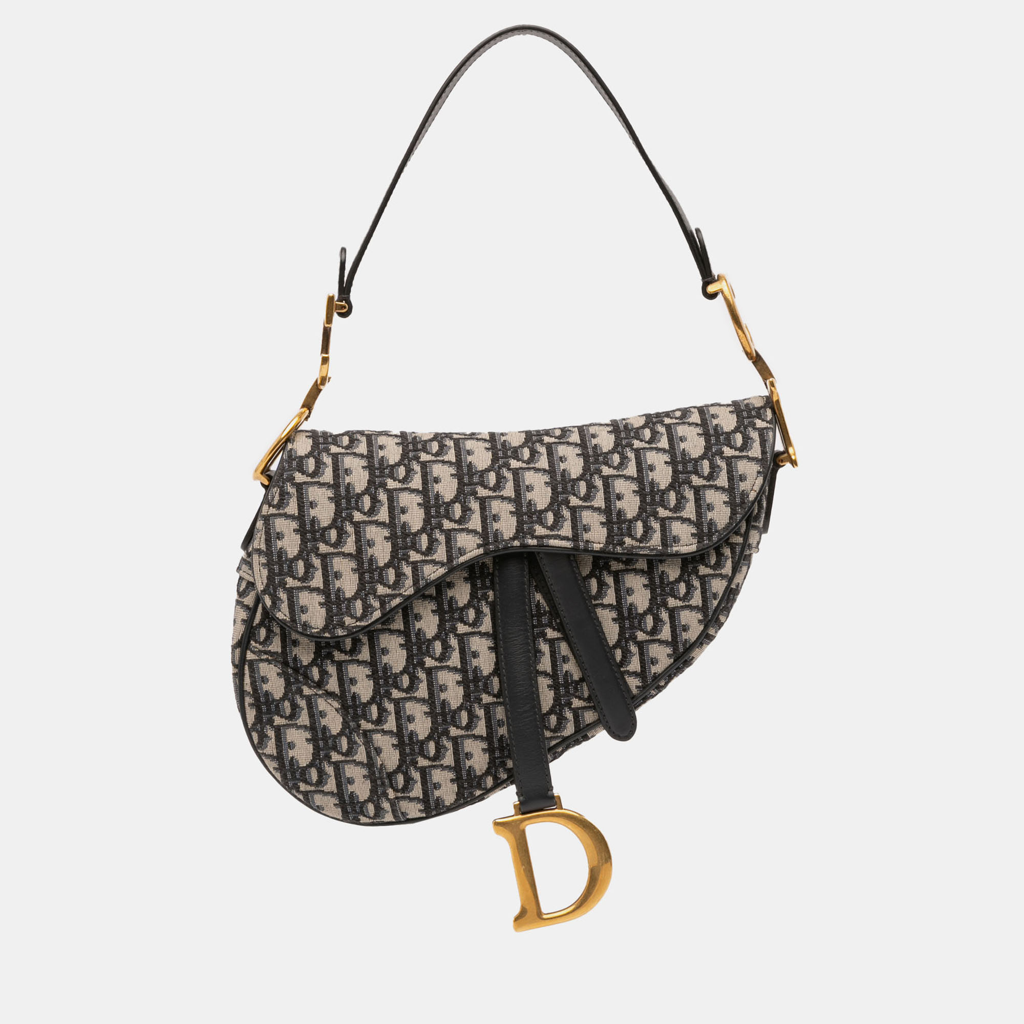 

Dior Blue Oblique Canvas Saddle Bag