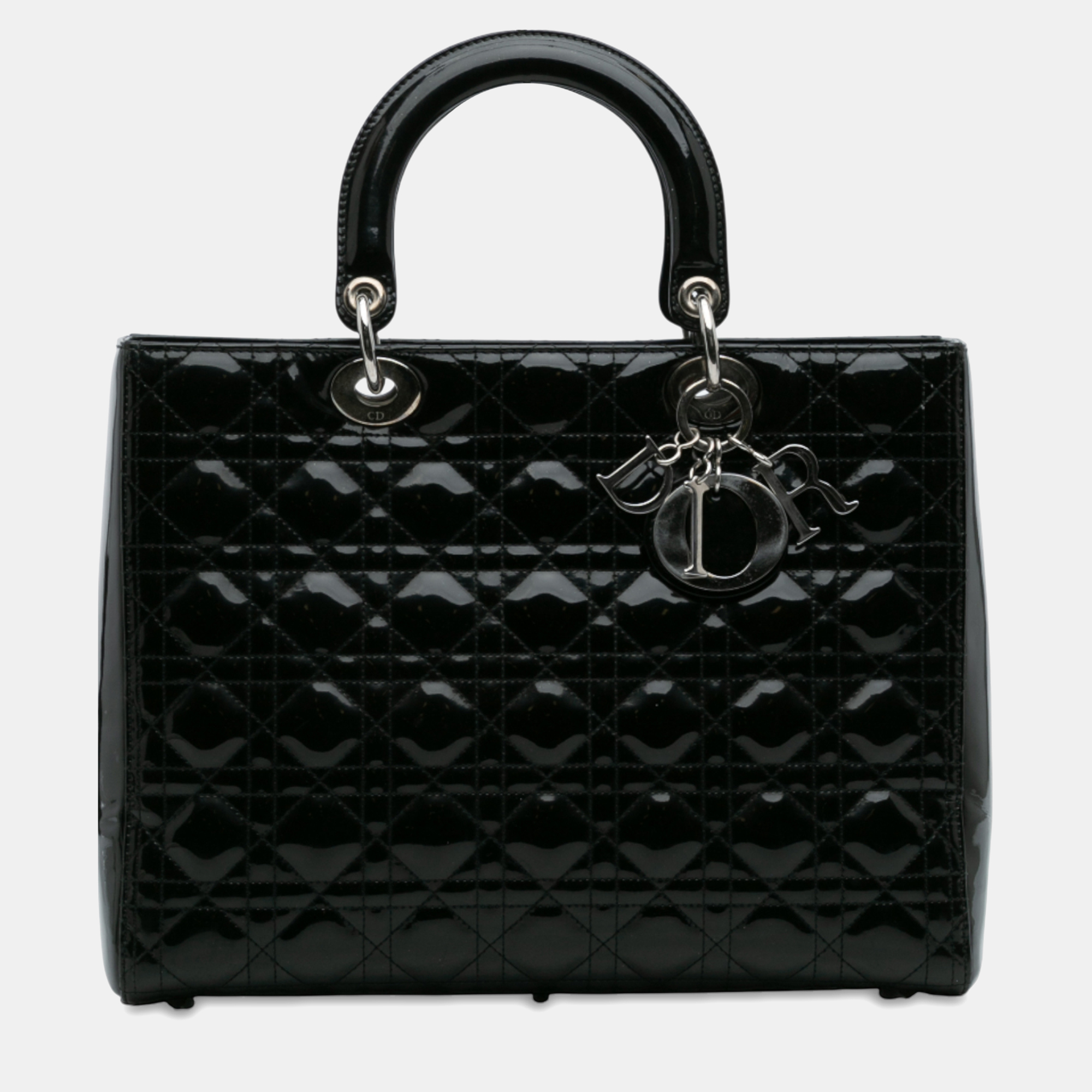 

Dior Black Large Patent Cannage Lady Dior
