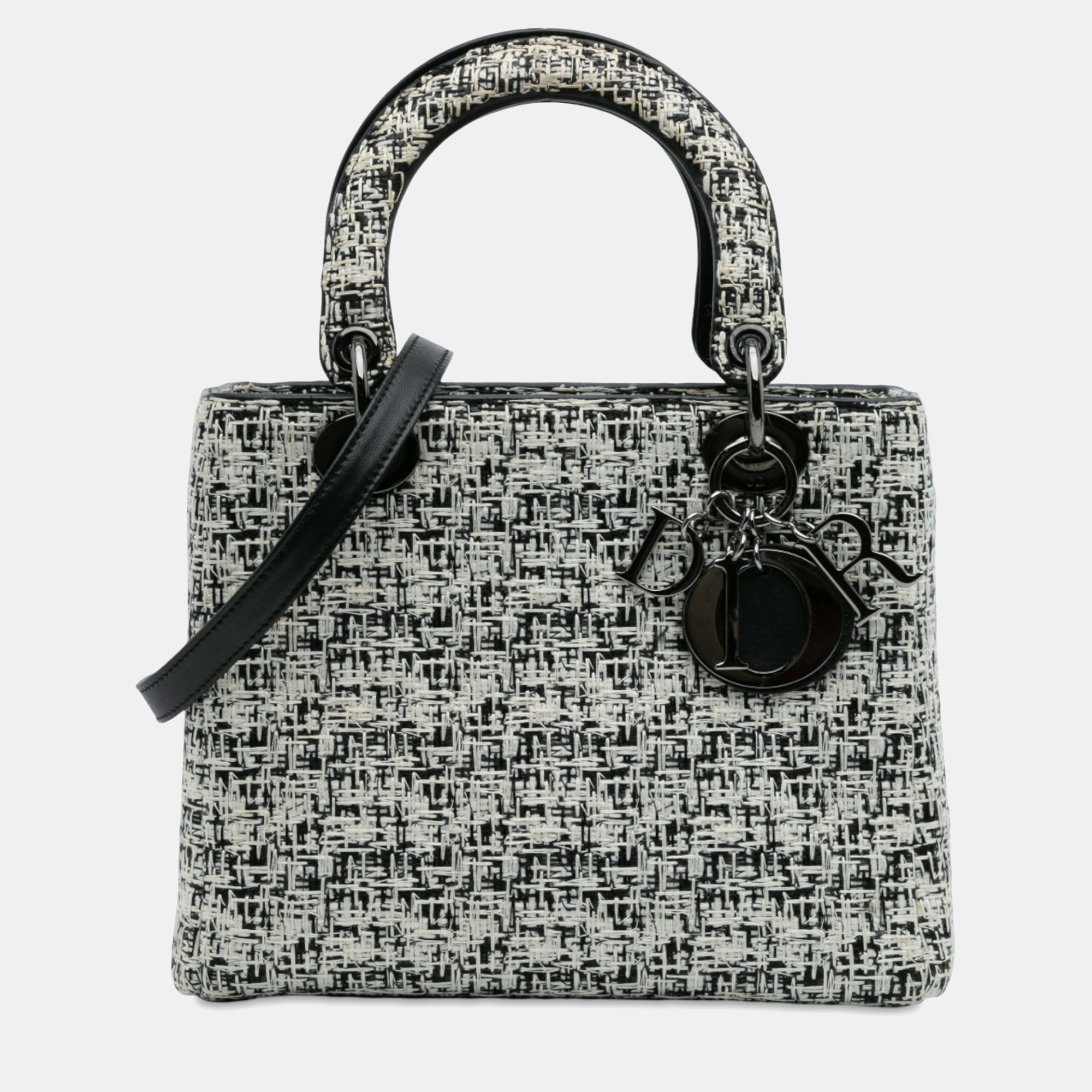 

Dior White Medium Tweed Lady Dior
