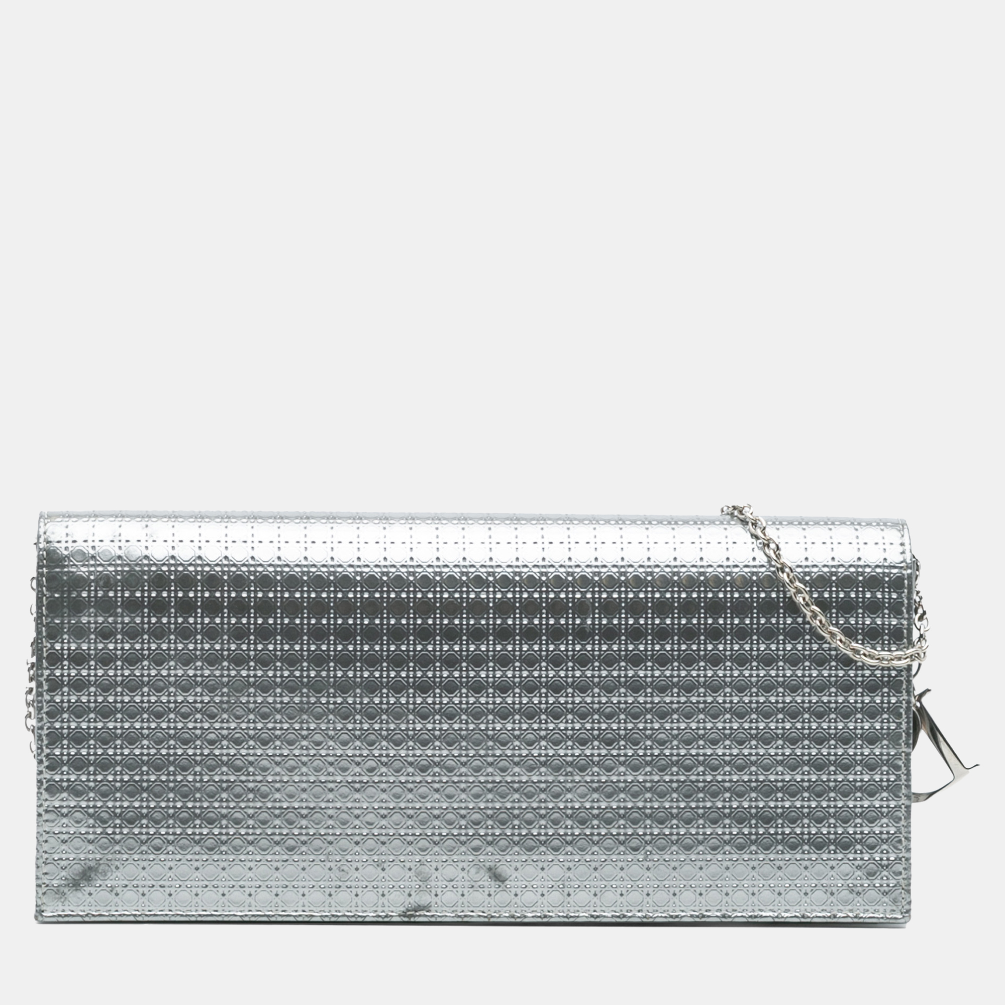 Pre-owned Dior Croisiere Chain Clutch In Silver