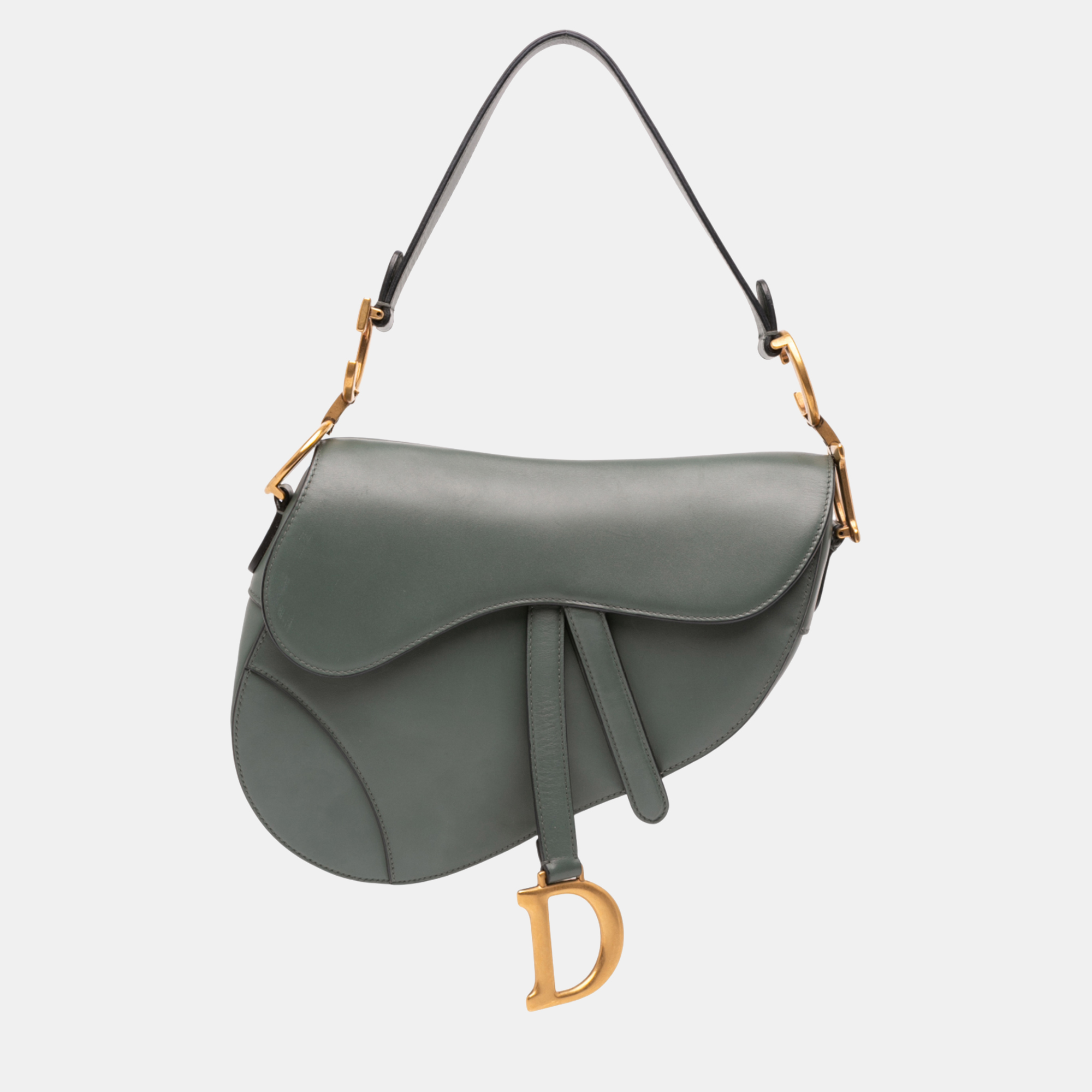 

Dior Green Smooth Calfskin Saddle Bag
