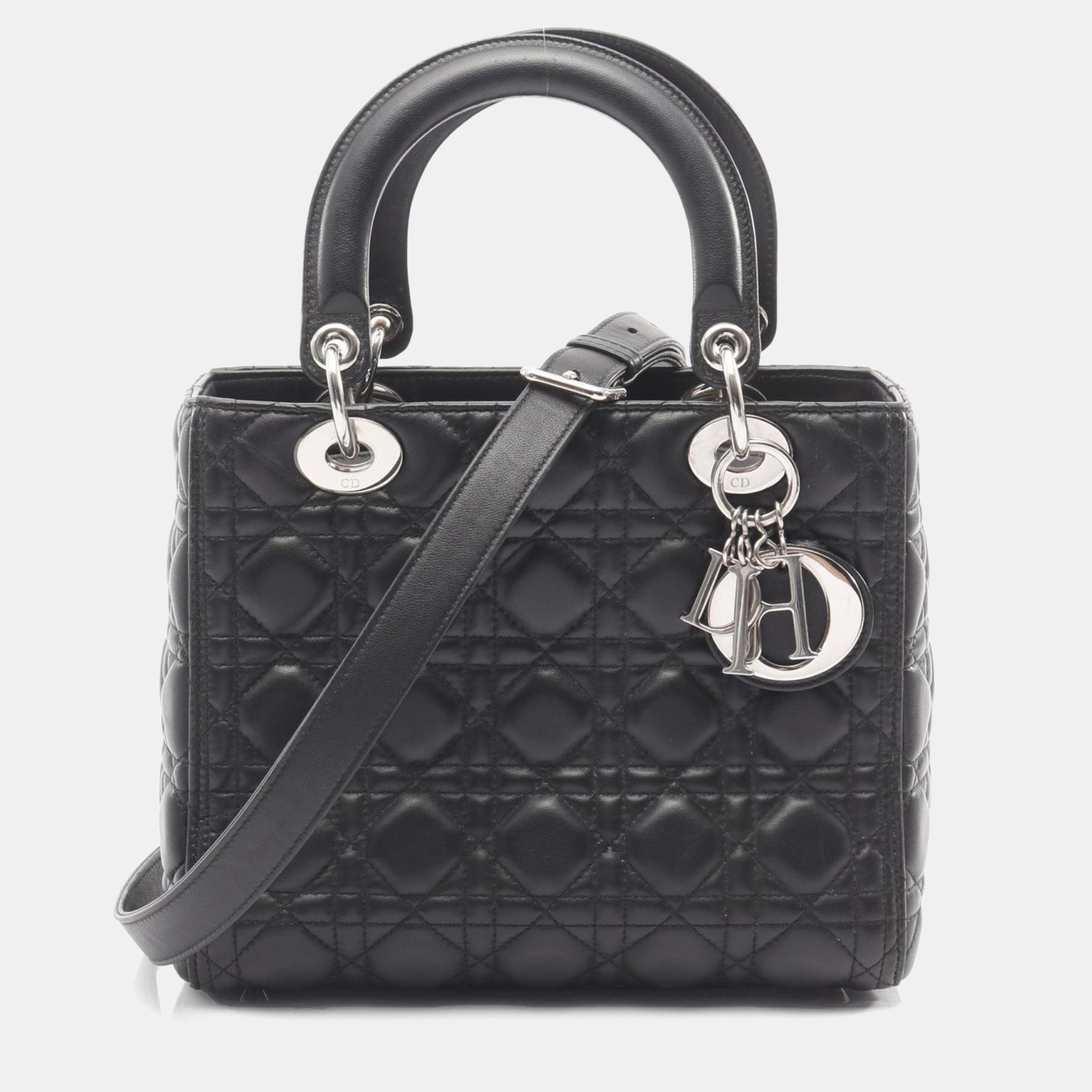 

Christian Dior Dior Lady Handbag Leather Black