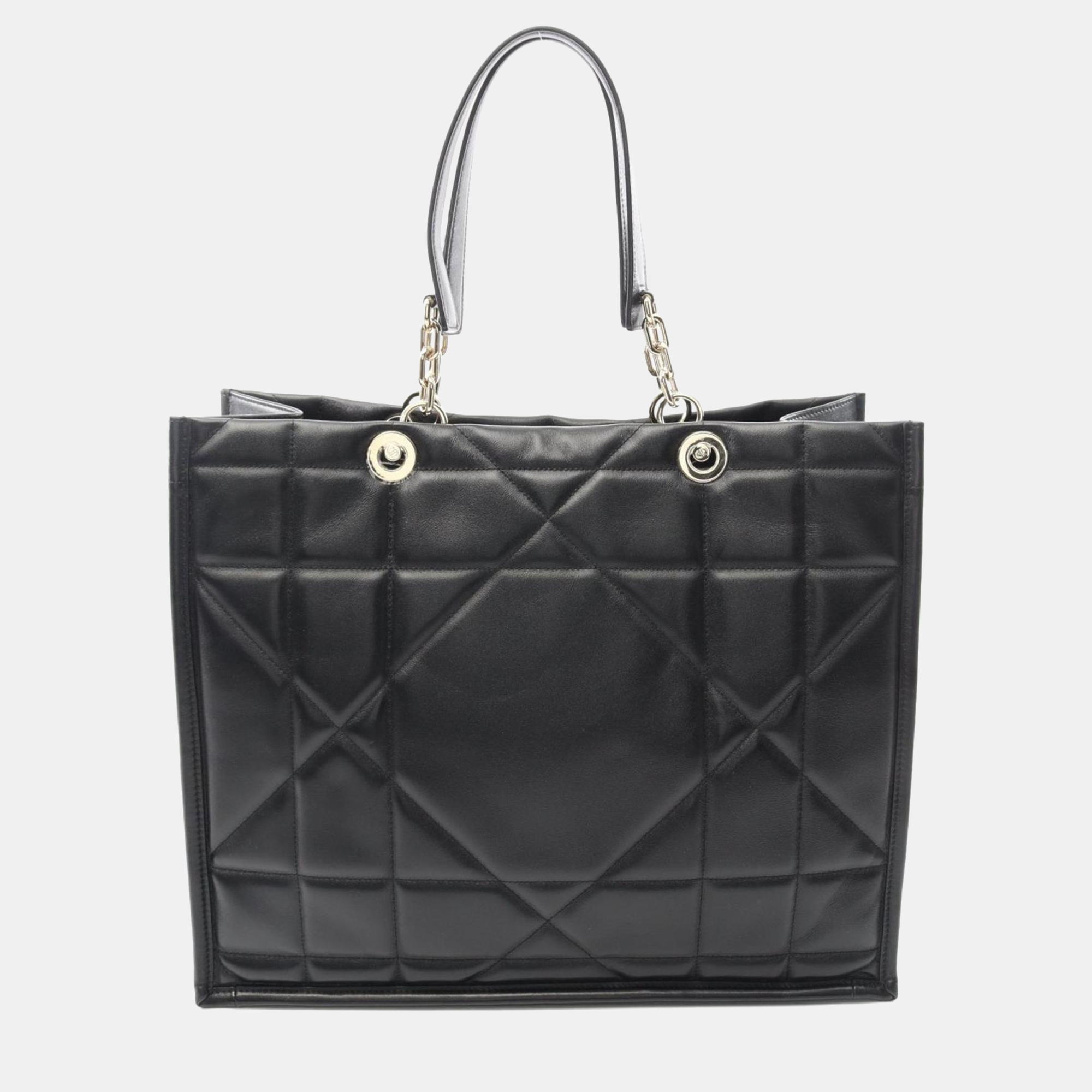 

Christian Dior Dior Essential Large Archi Cannage Tote Bag Leather Black