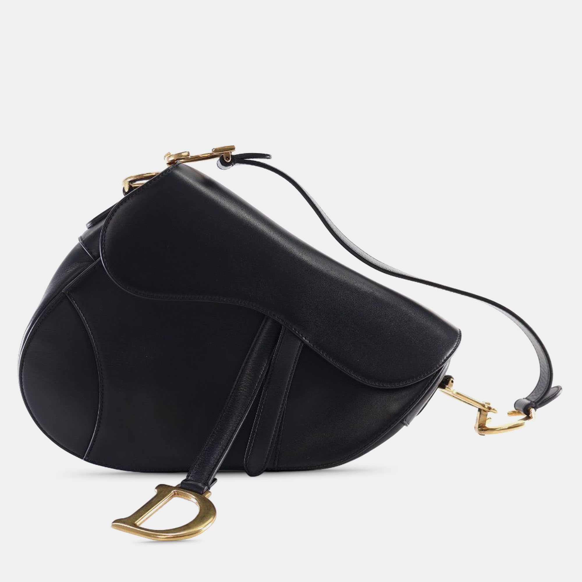 

Dior Black Smooth Calfskin Saddle Bag