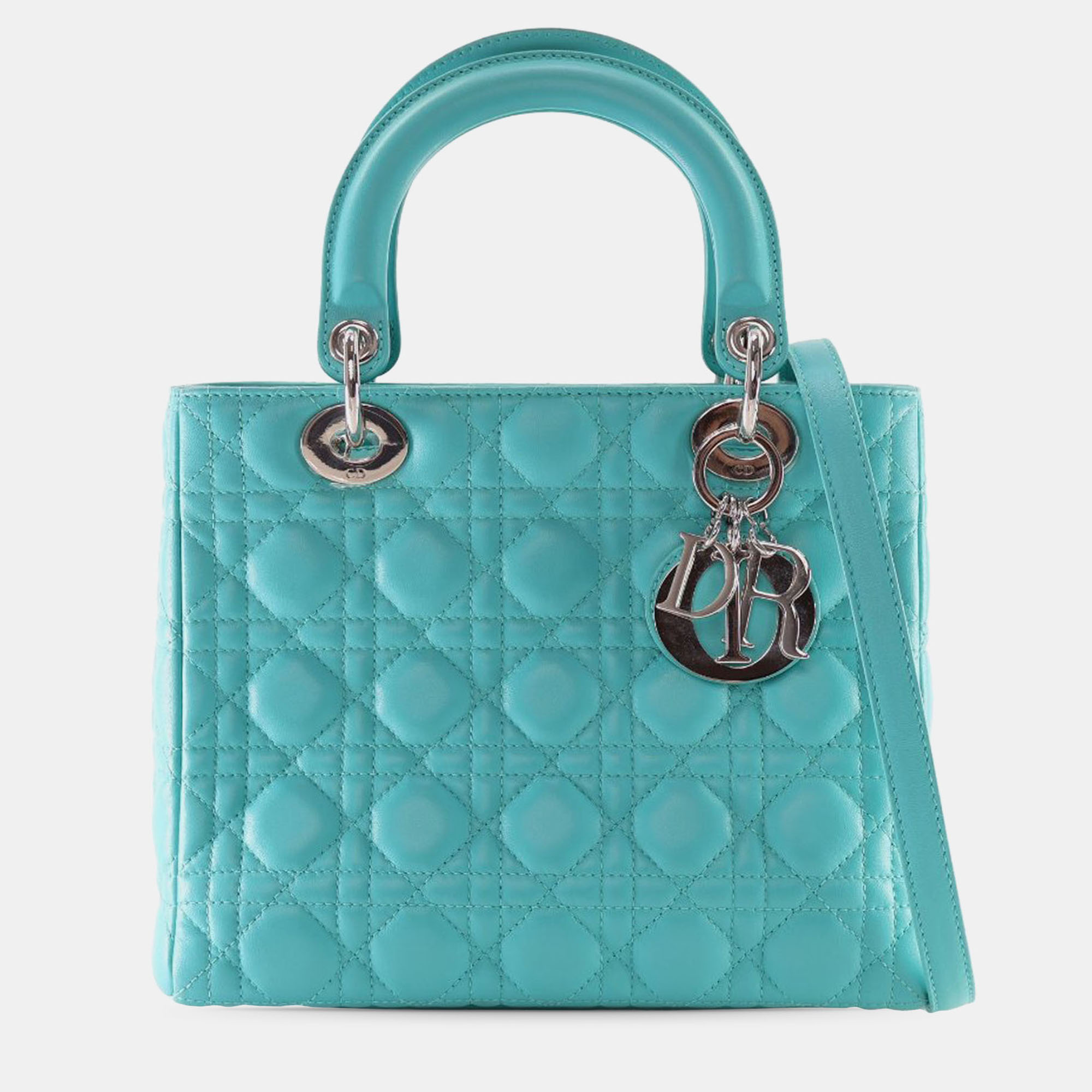 

Dior Blue Medium Lambskin Cannage Lady Dior