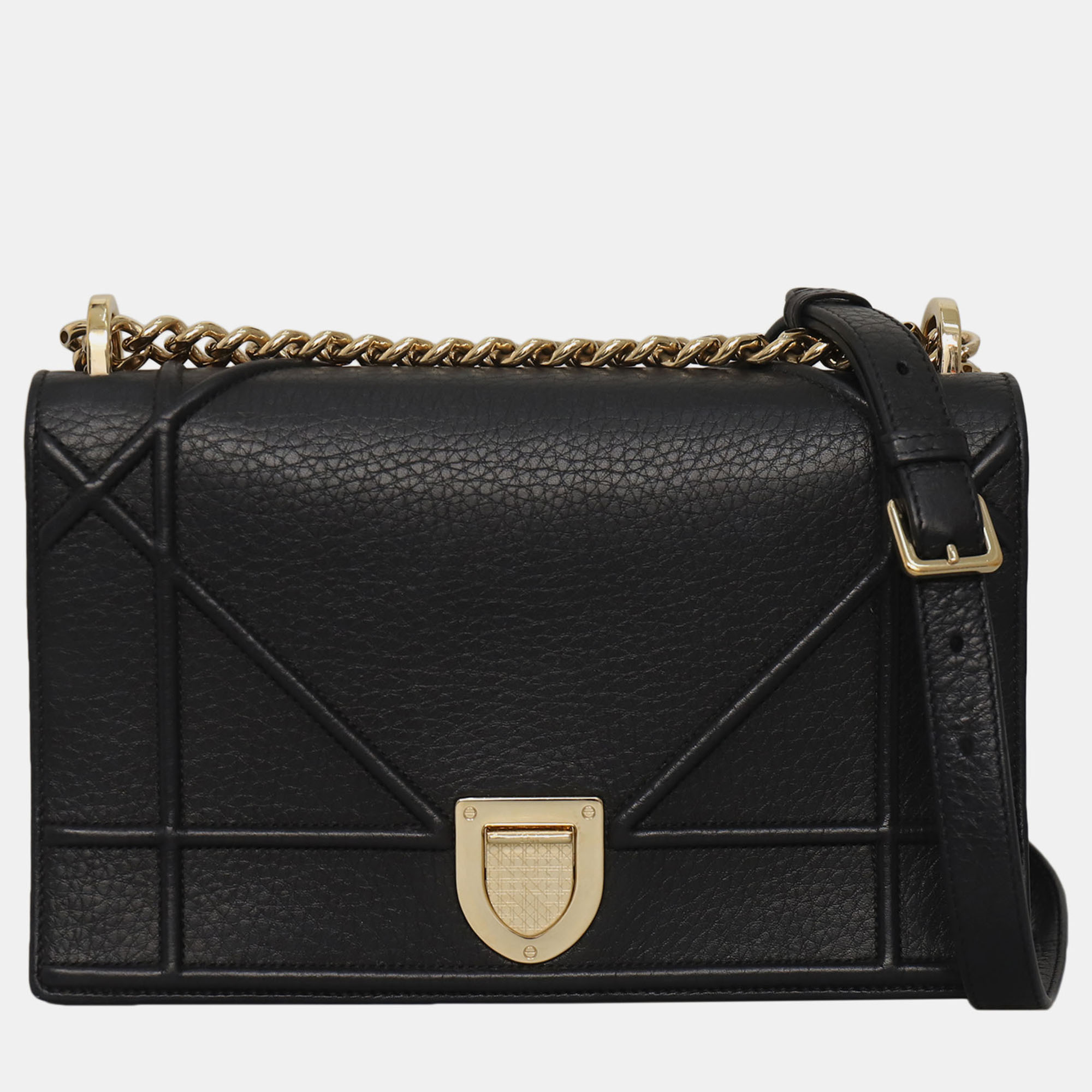 

Medium Diorama Flap Shoulder Bag, Black