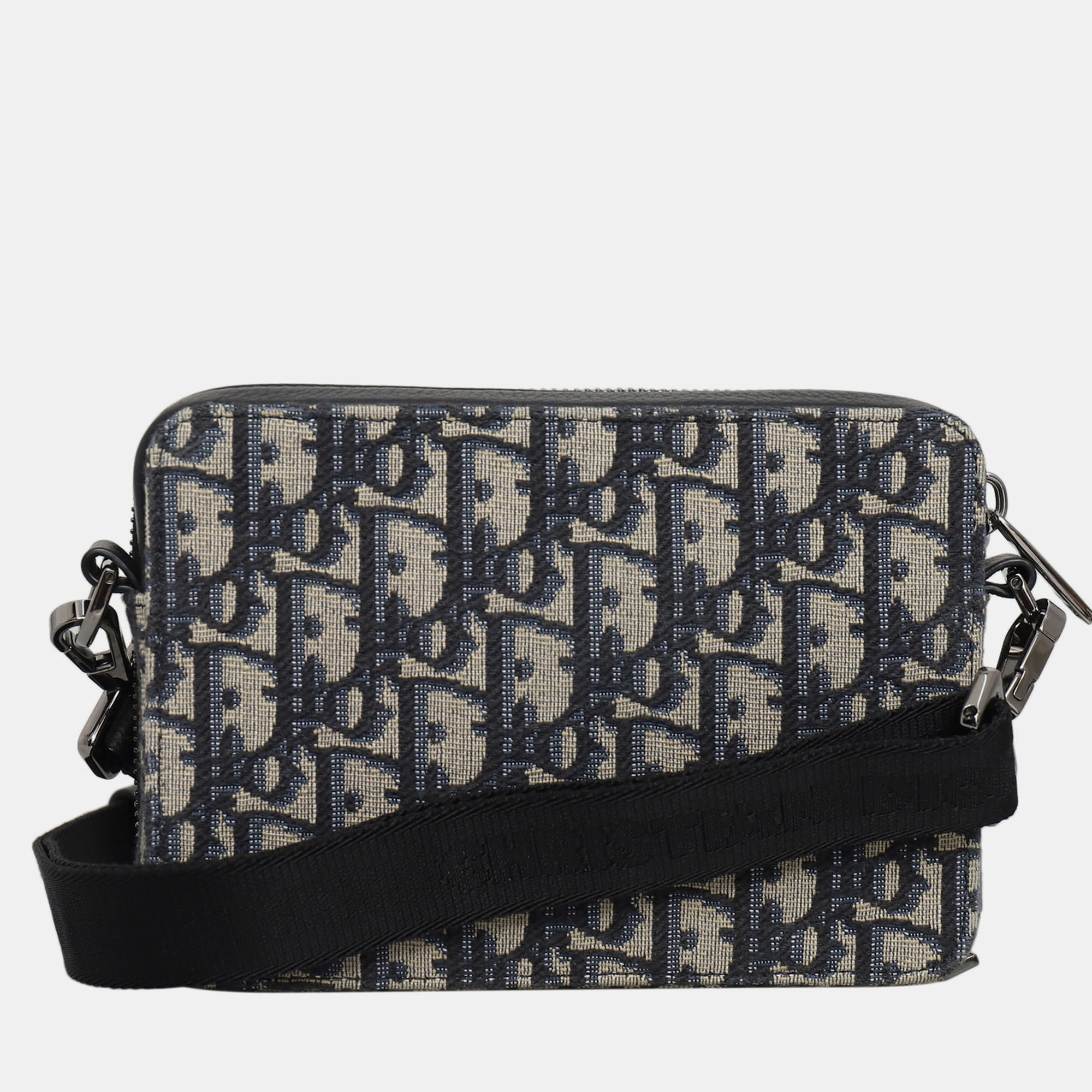 Pre-owned Dior Oblique Zipped With Strap Pouch Crossbody Bag In Sand