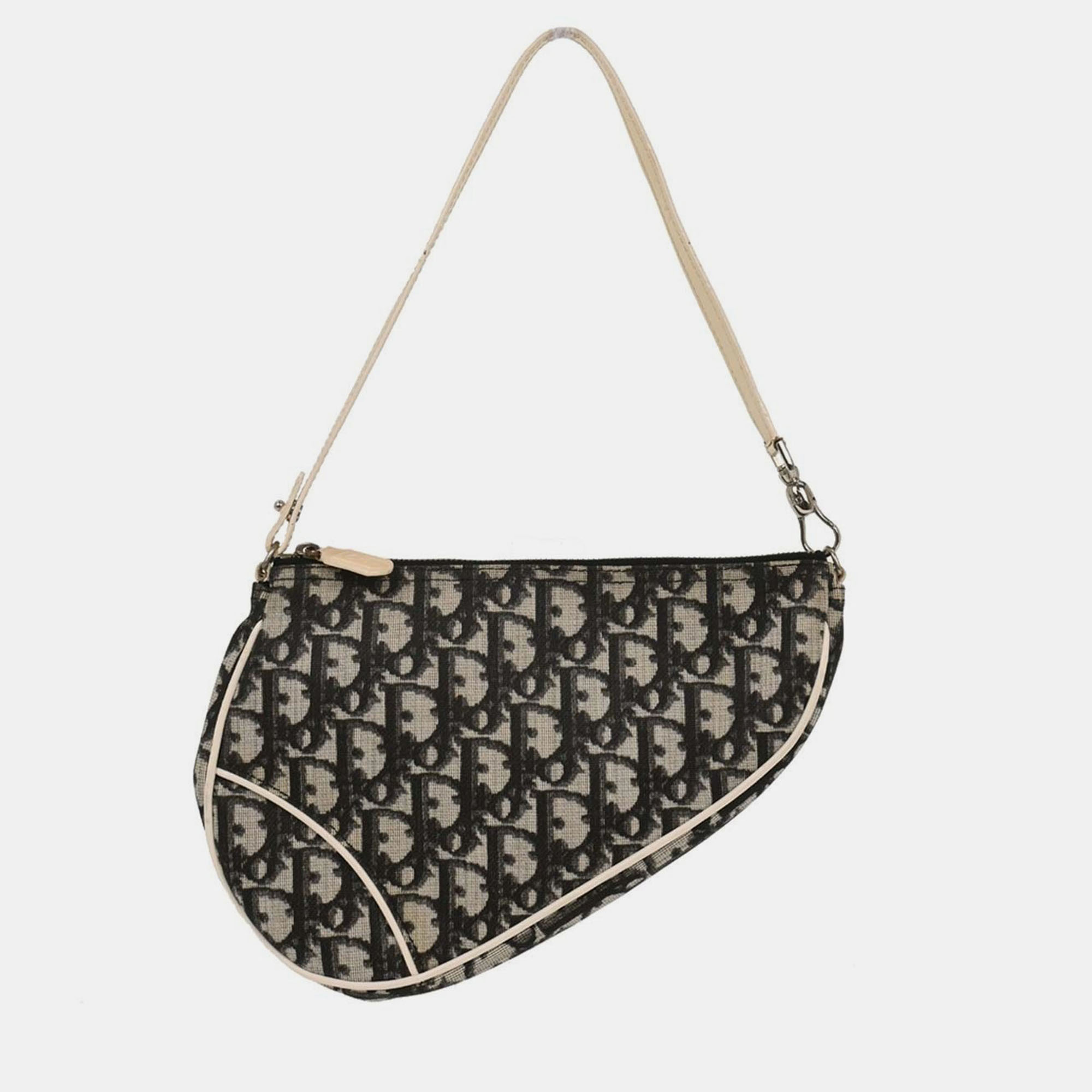 

Christian Dior Black PVC Trotter Saddle Handbag