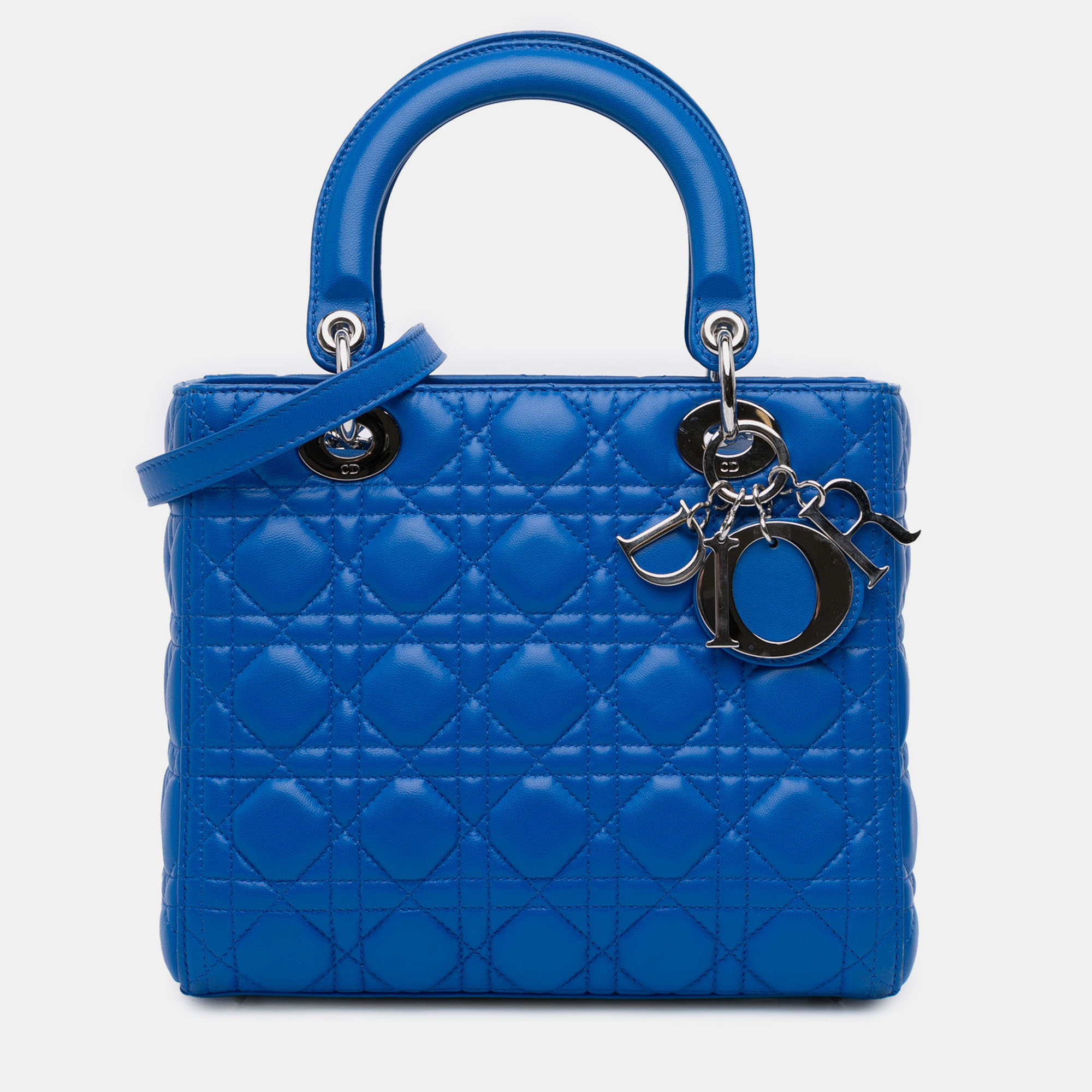 

Dior Blue Medium Lambskin Cannage Lady Dior