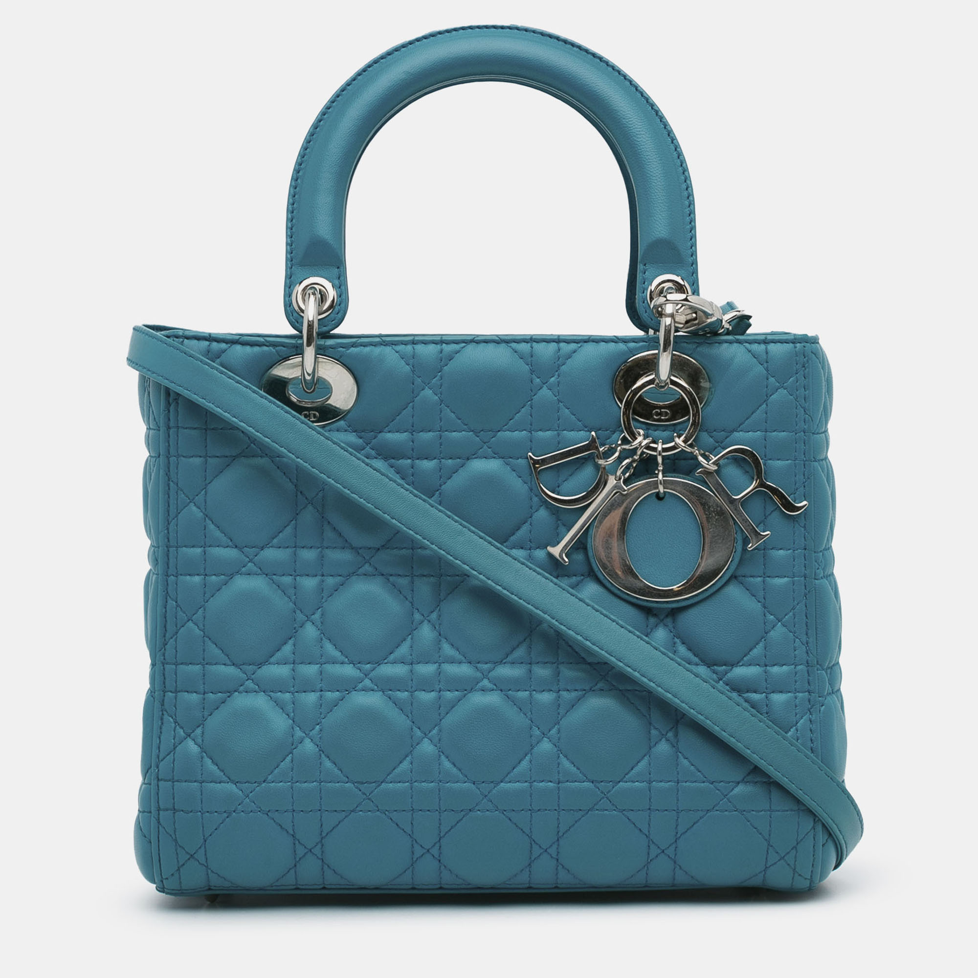 

Dior Blue Medium Lambskin Cannage Lady Dior