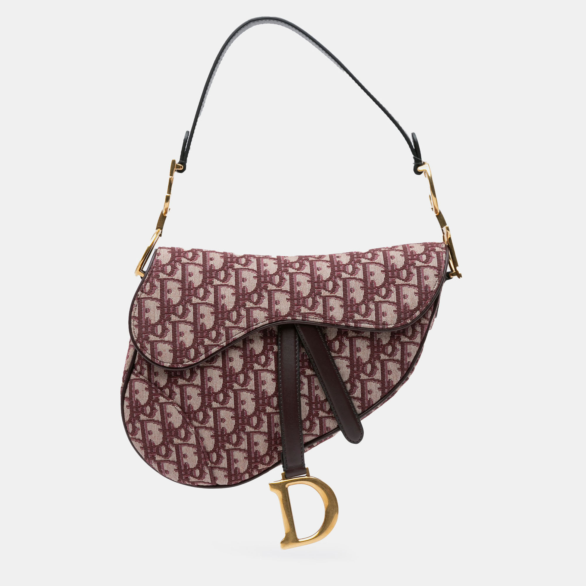 

Dior Red Oblique Canvas Saddle Bag