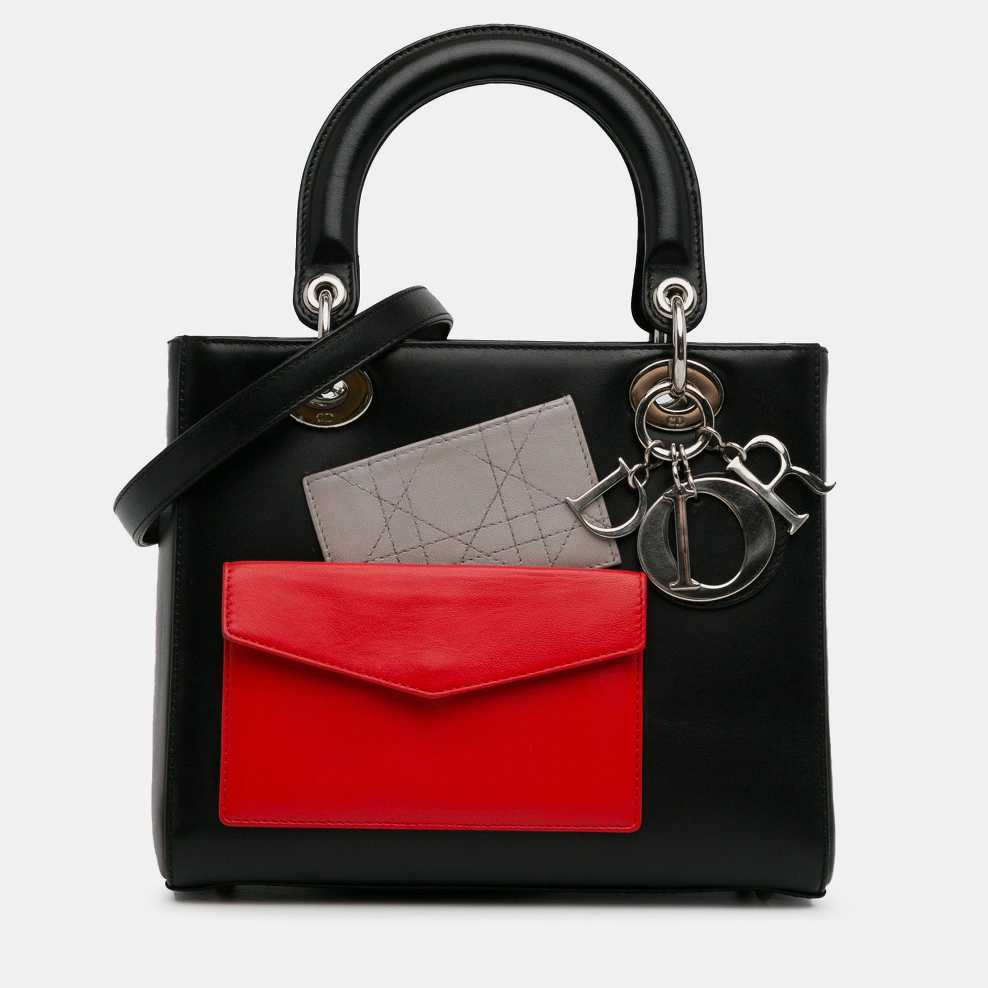 

Dior Black Medium Calfskin Pockets Lady Dior