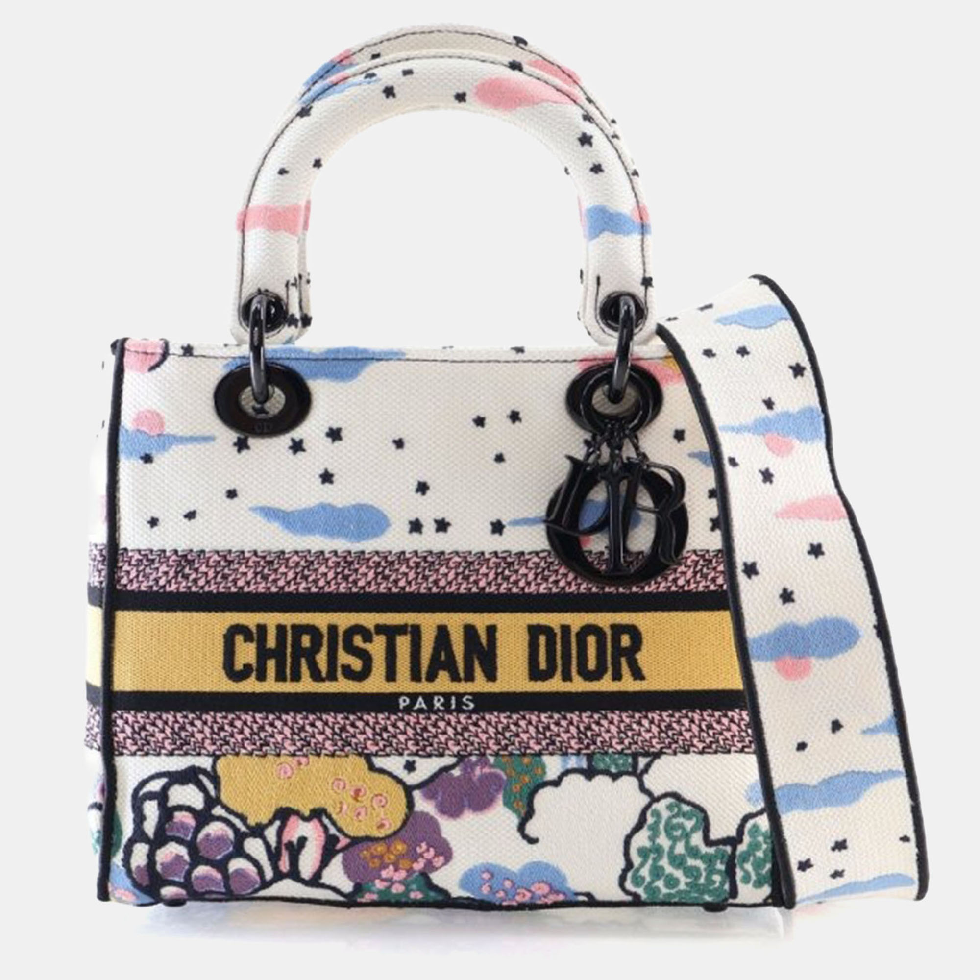 

Dior Medium Multicolor Embroidered Canvas Lady Dior Handbag