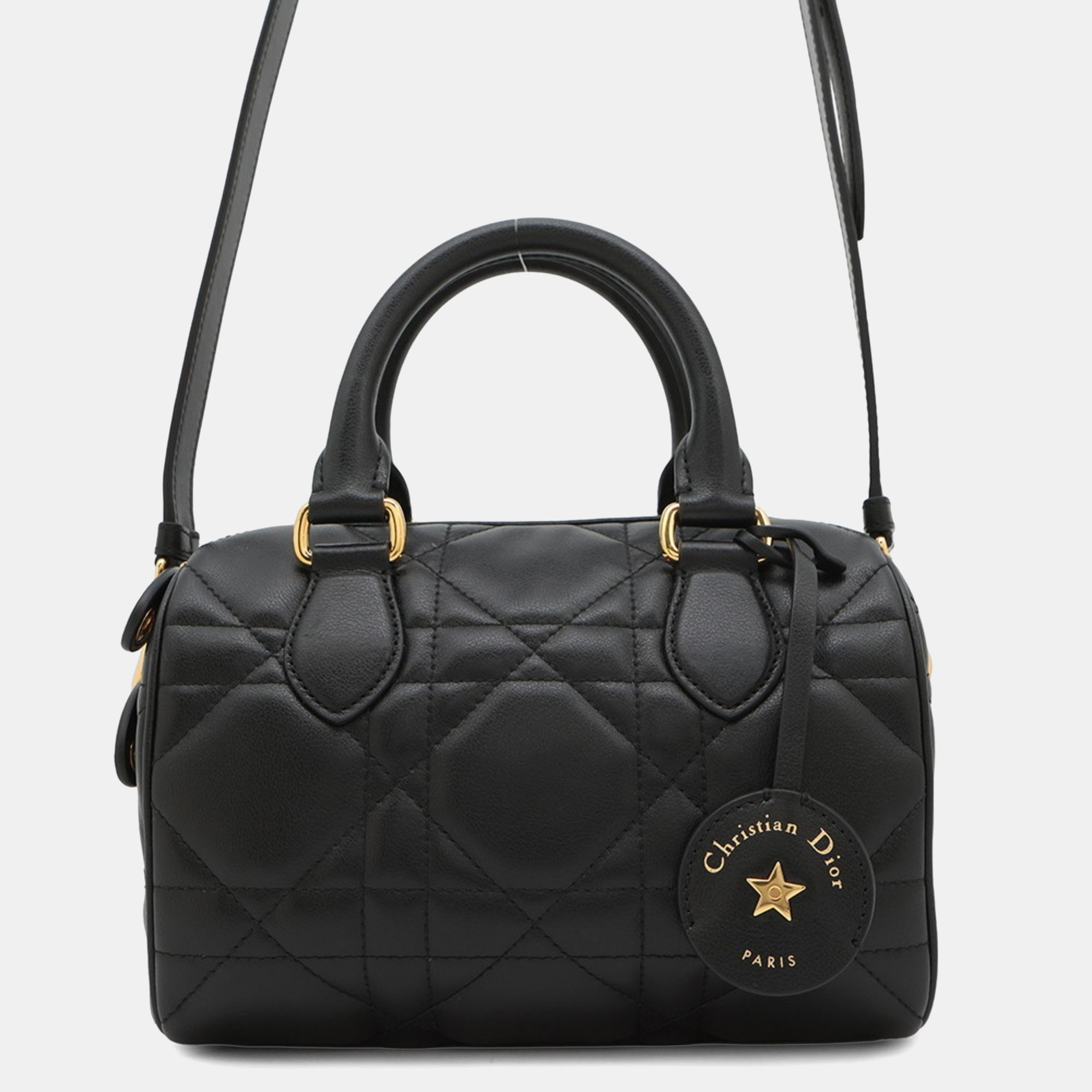 

Christian Dior Handbag Groove 20 Macrocannage Small 2Way Black