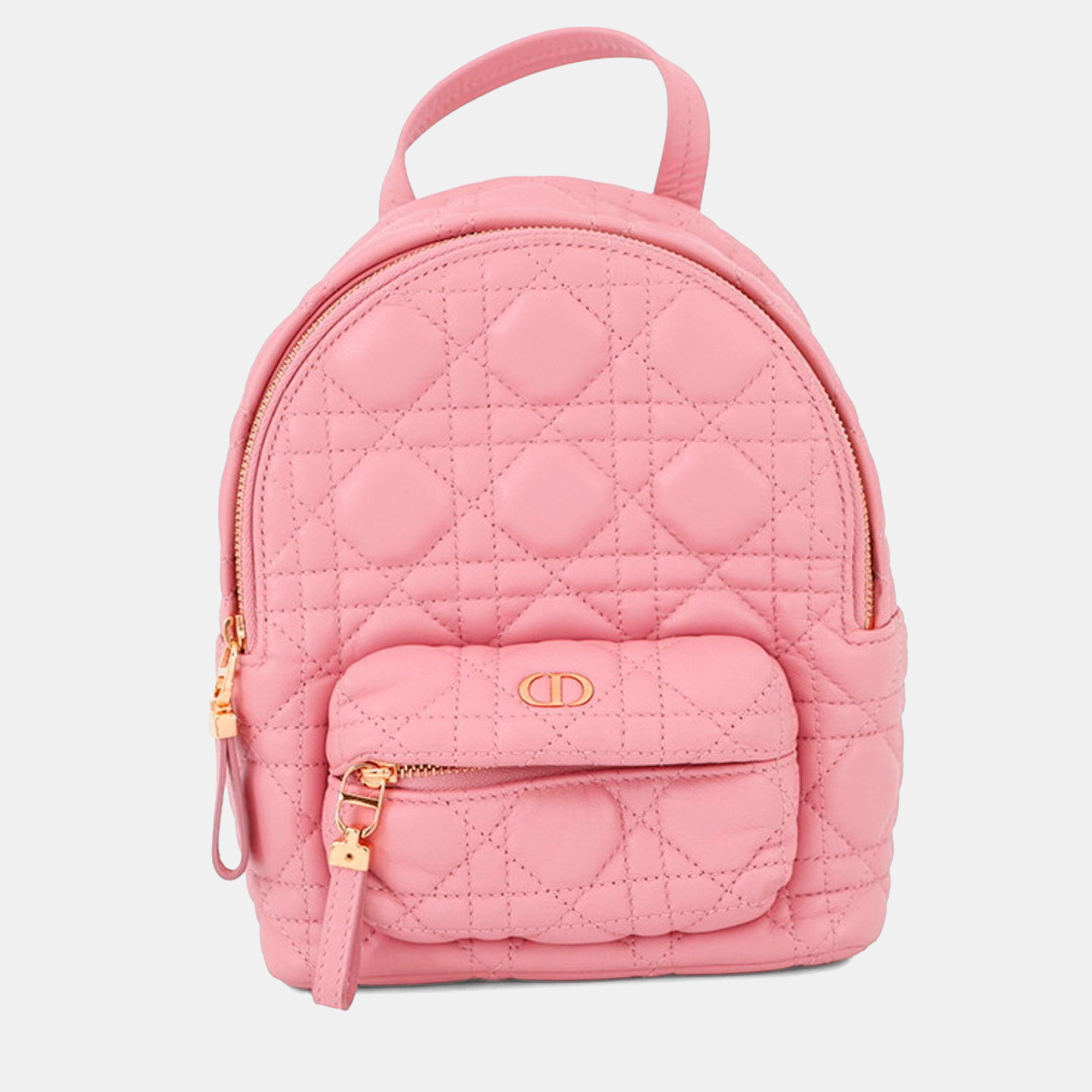 Pre-owned Dior Christian Cannage Mini Backpack In Pink