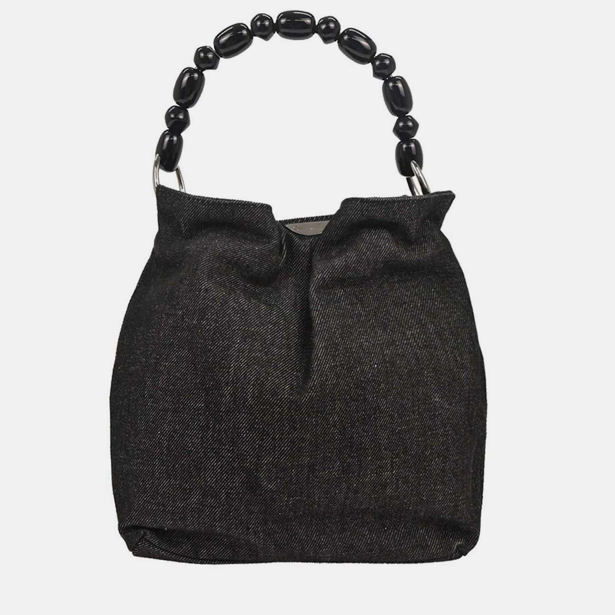 

Christian Dior Black Denim Malice Handbag