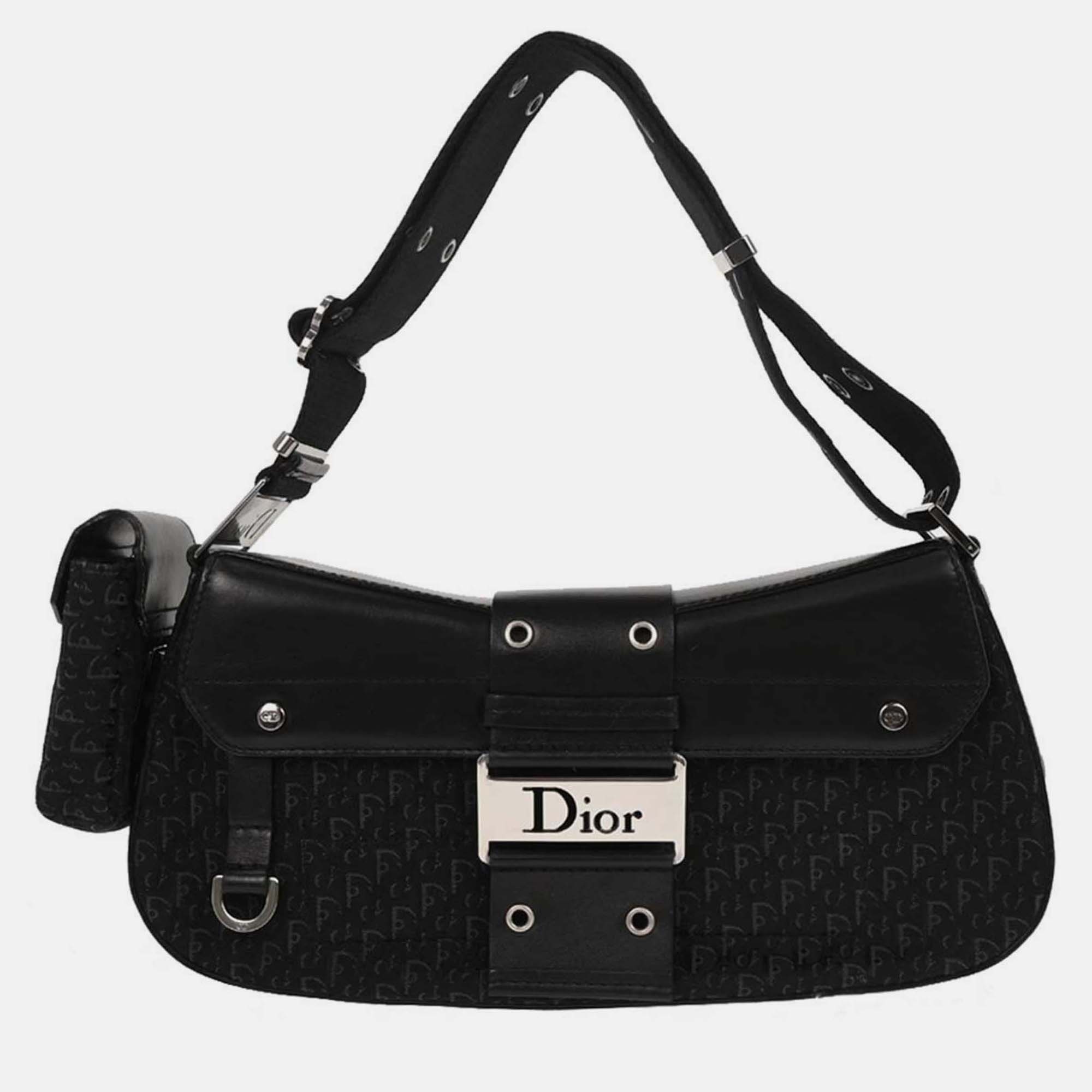 

Christian Dior Black Trotter Street Chic Shoulder Bag
