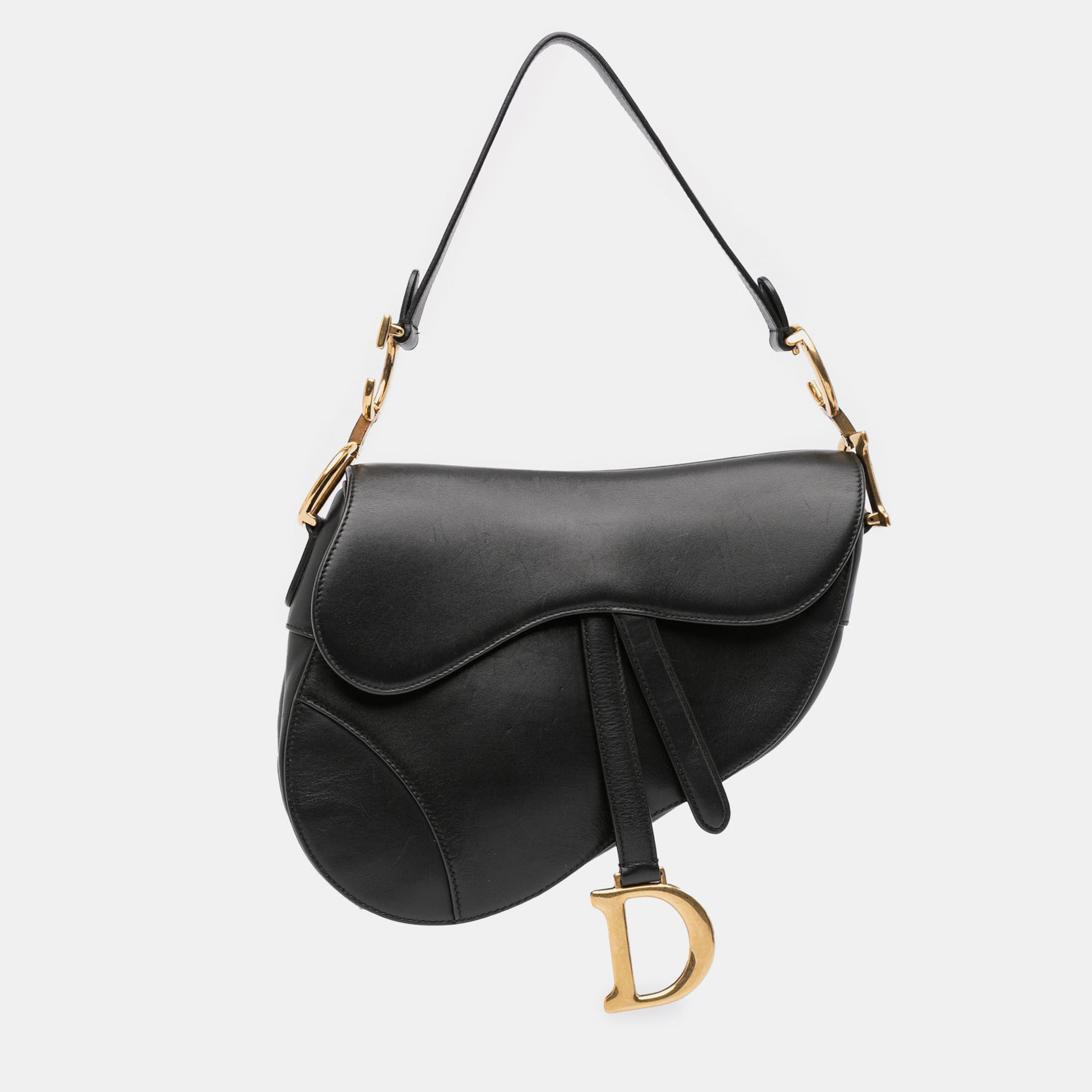 

Dior Black Smooth Calfskin Saddle Bag