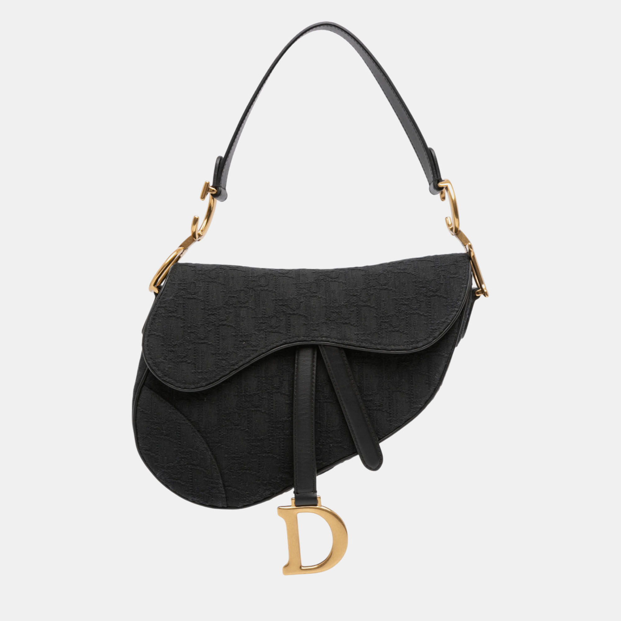 

Dior Black Oblique Canvas Saddle Bag