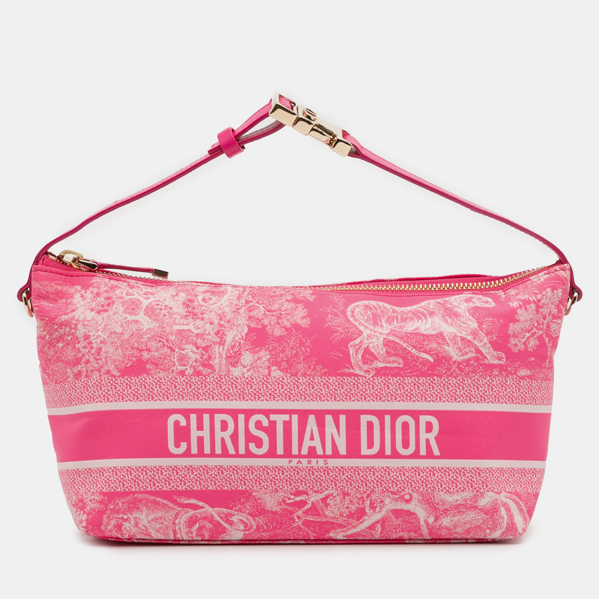 Pre-owned Dior Travel Nomad Pouch In Pink