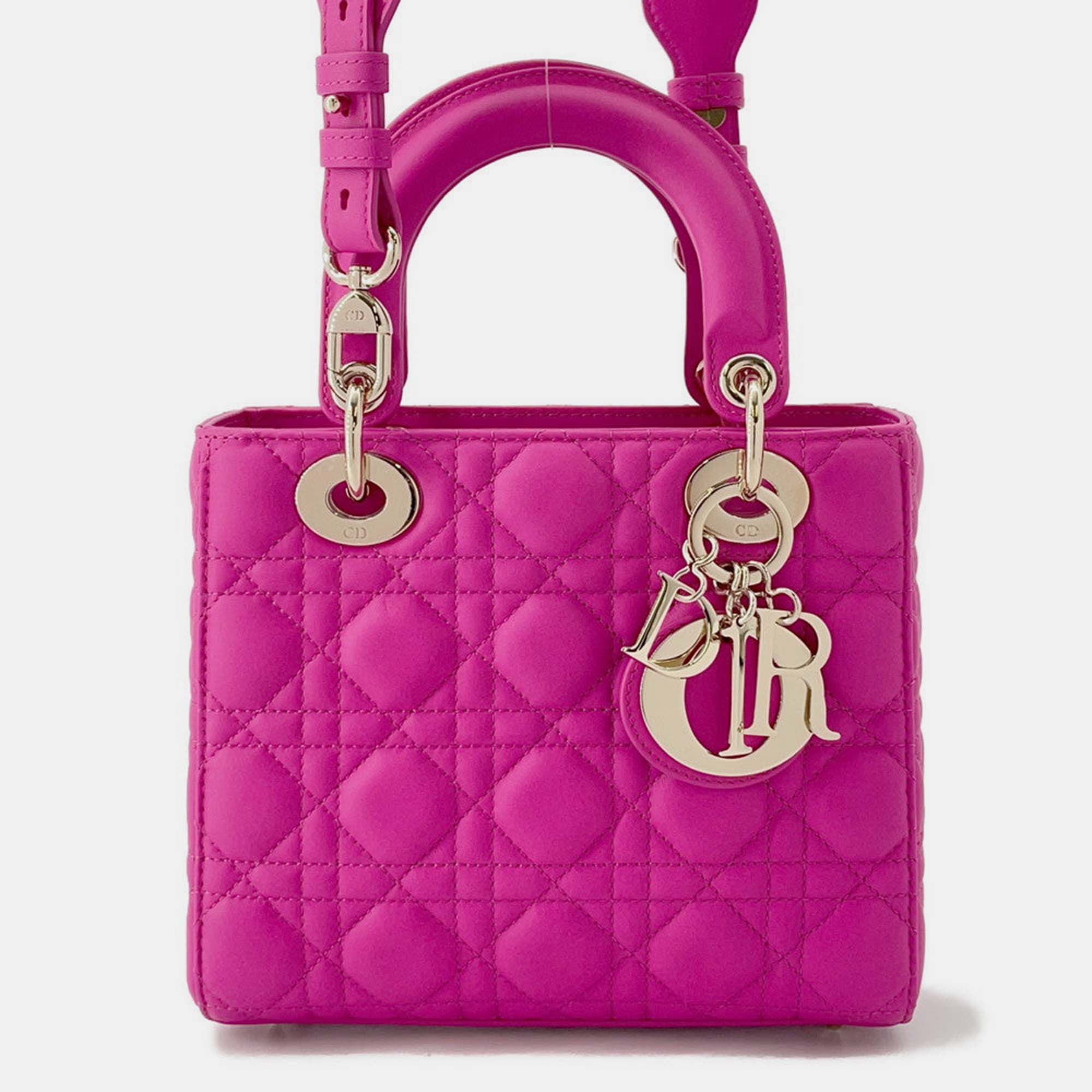 

Dior Lady'S Dior My Abcdior Cannage Pink Lambskin Small 2-Way Bag