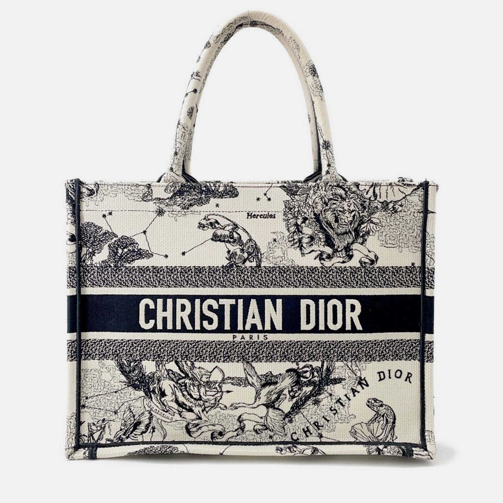 

Dior Book Zodiac White/Black Canvas Medium Tote