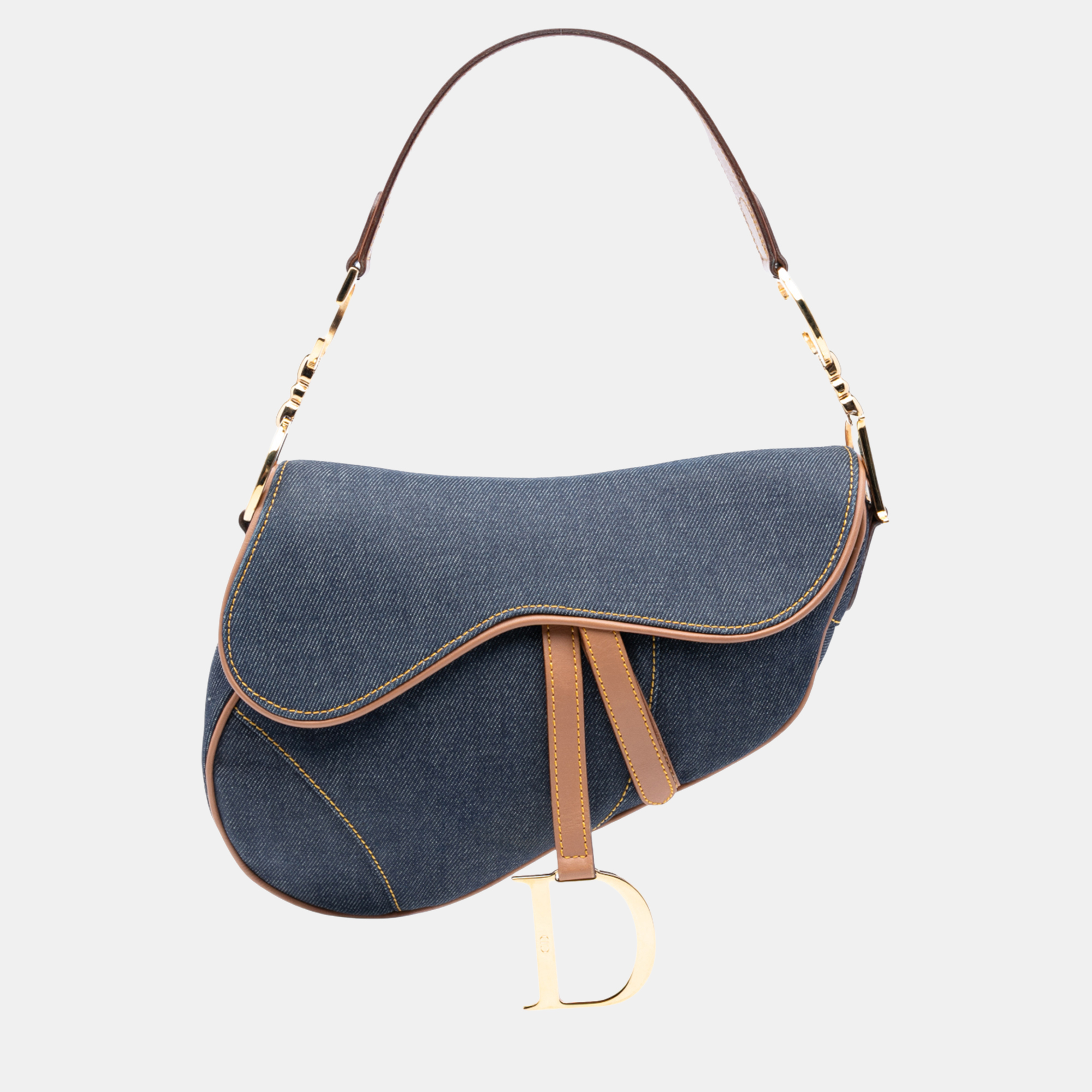 

Dior Blue Denim Saddle Bag