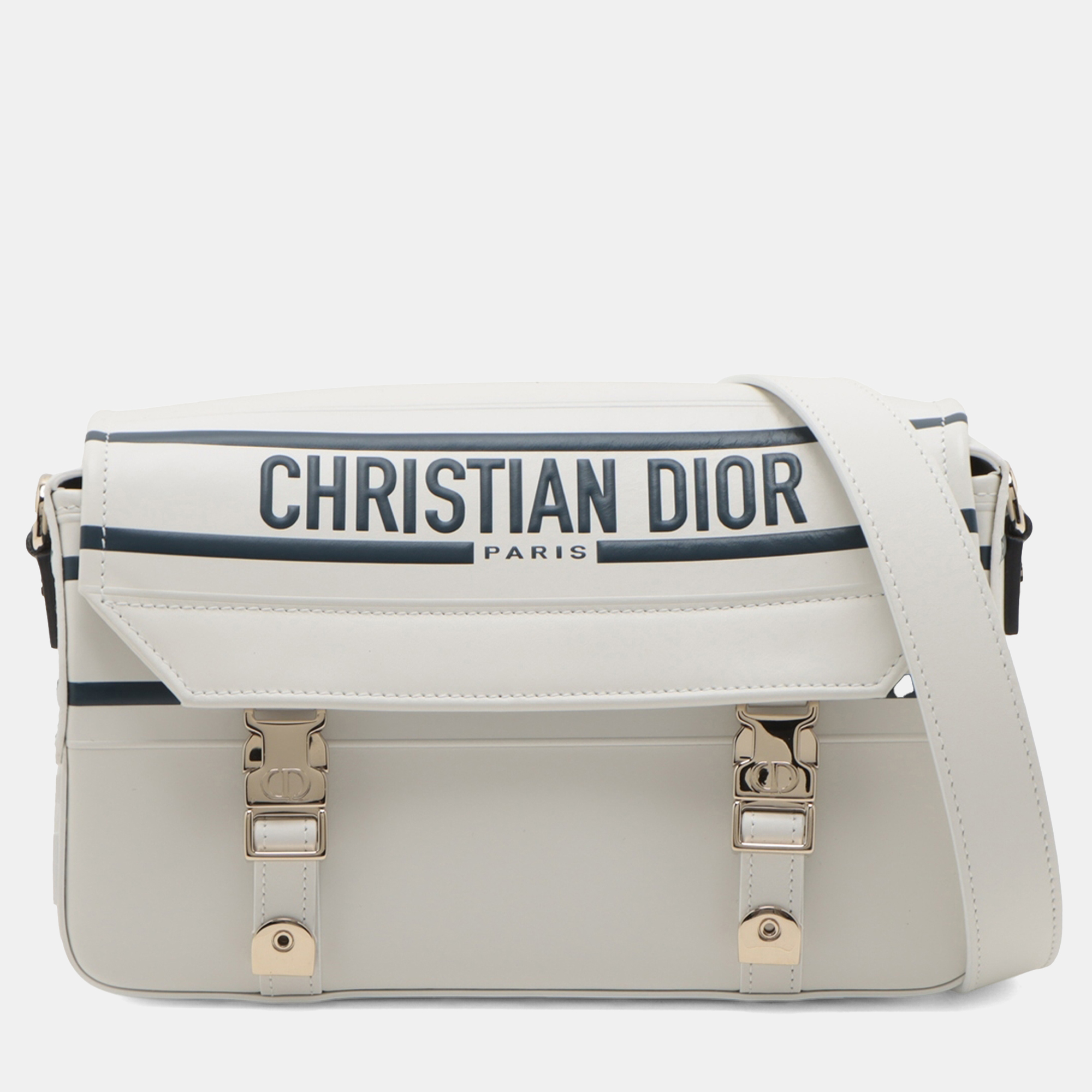 Pre-owned Dior Camp Messenger Bag In White