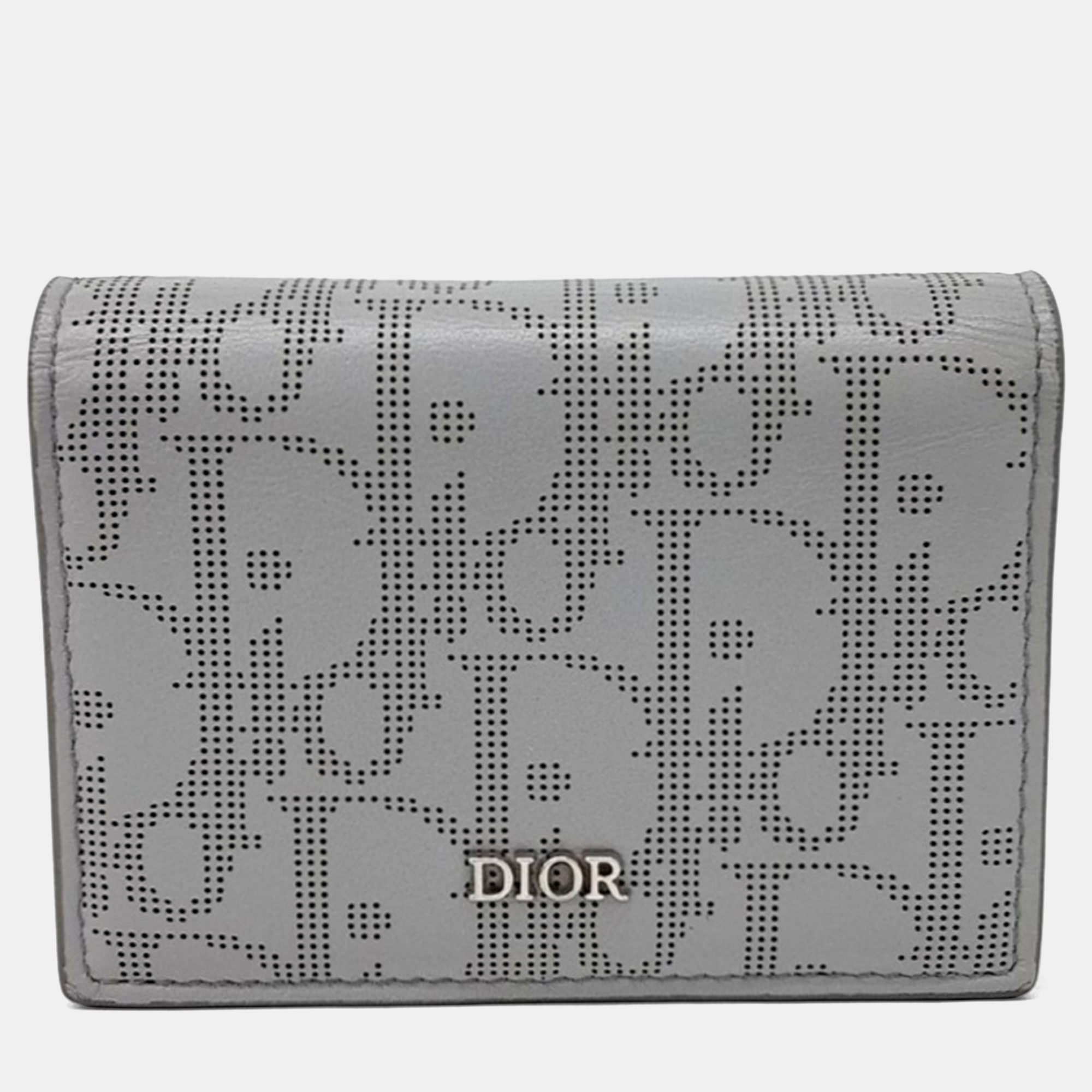 

Dior Grey Leather Business Card Holder