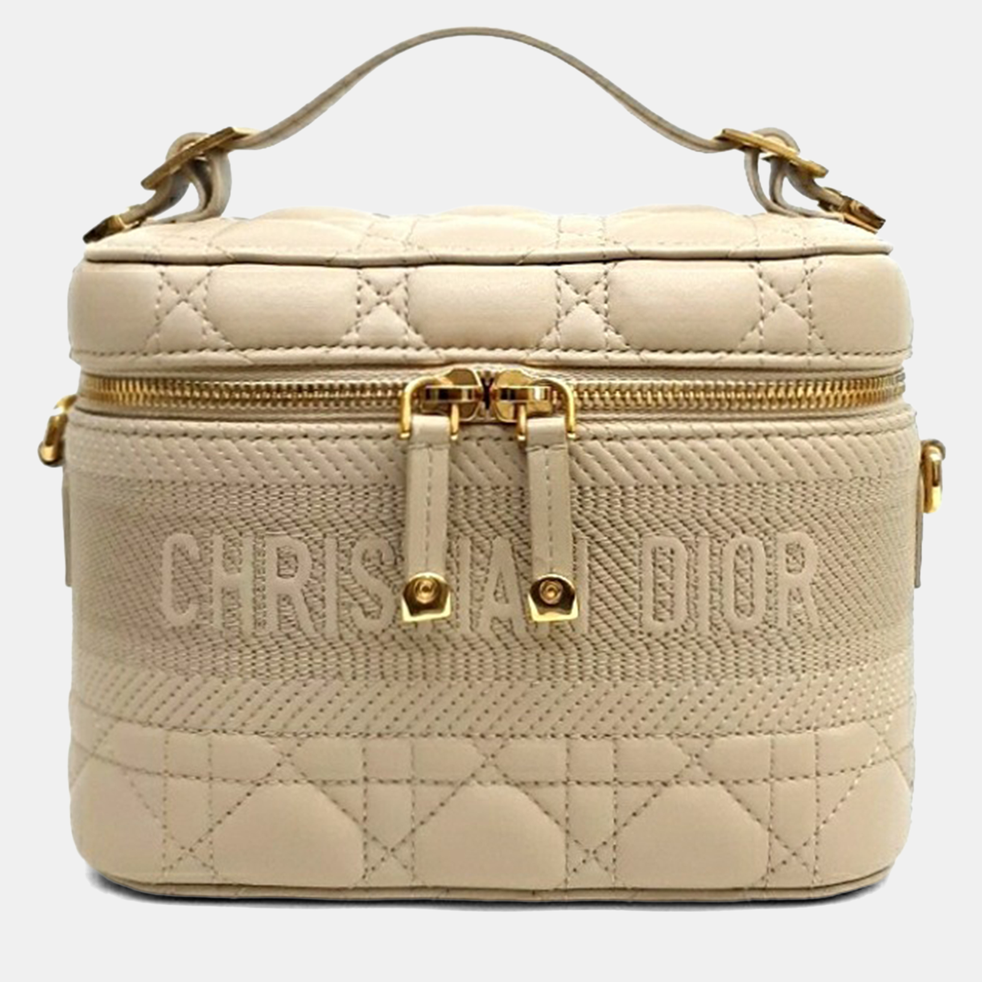 

Dior Cannage Travel Vanity Small, Beige