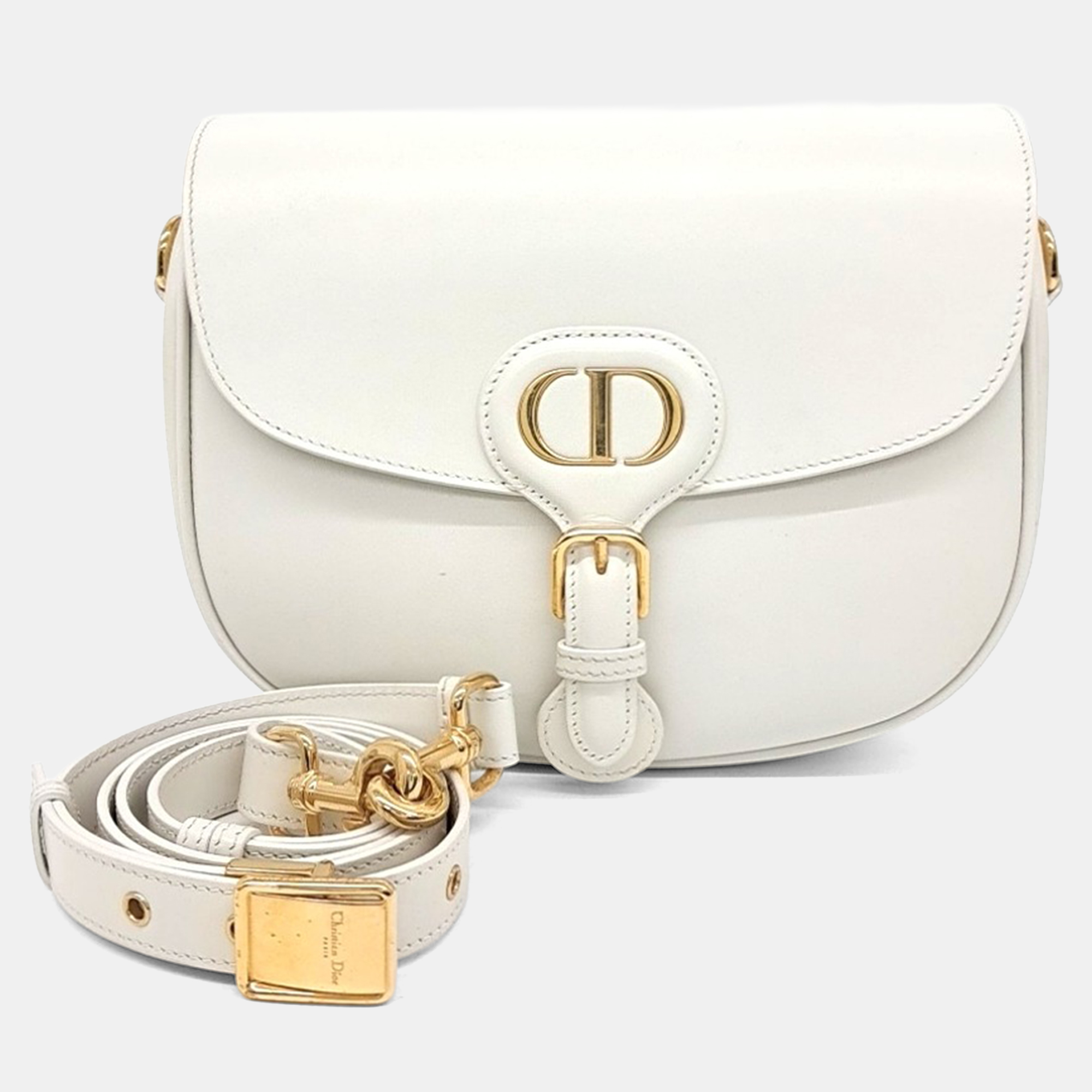 

Dior White Leather Bobby Bag Medium