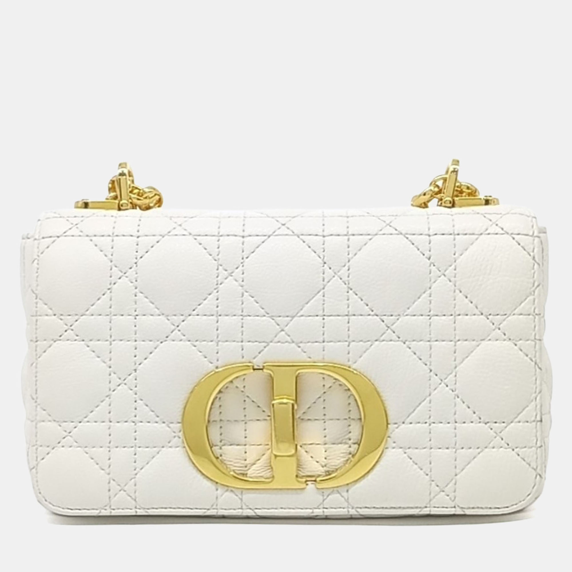 

Dior White Leather Carobag Small