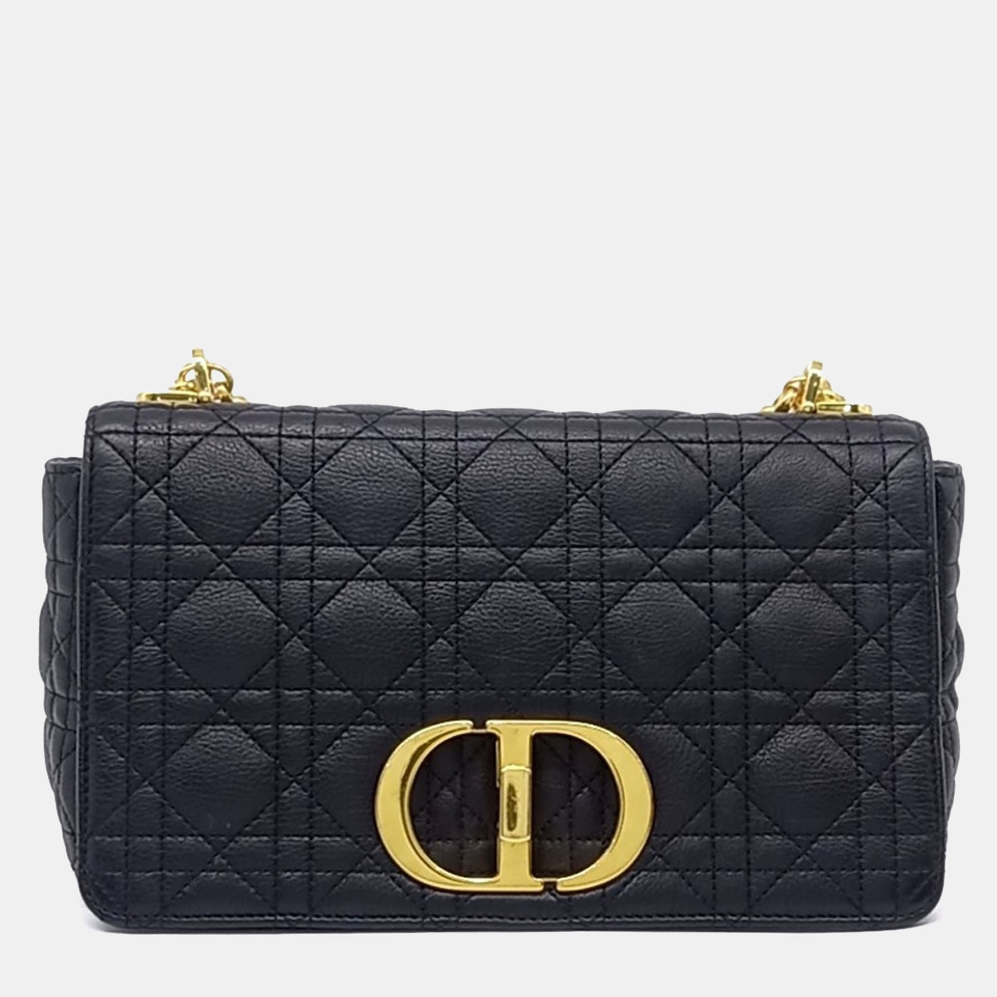 

Dior Black Leather Caro Bag Medium