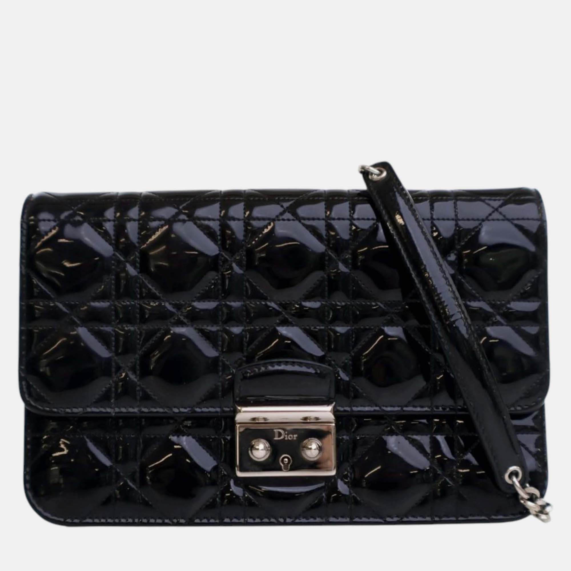 

Dior Black Patent Cannage Miss Dior Promenade Crossbody