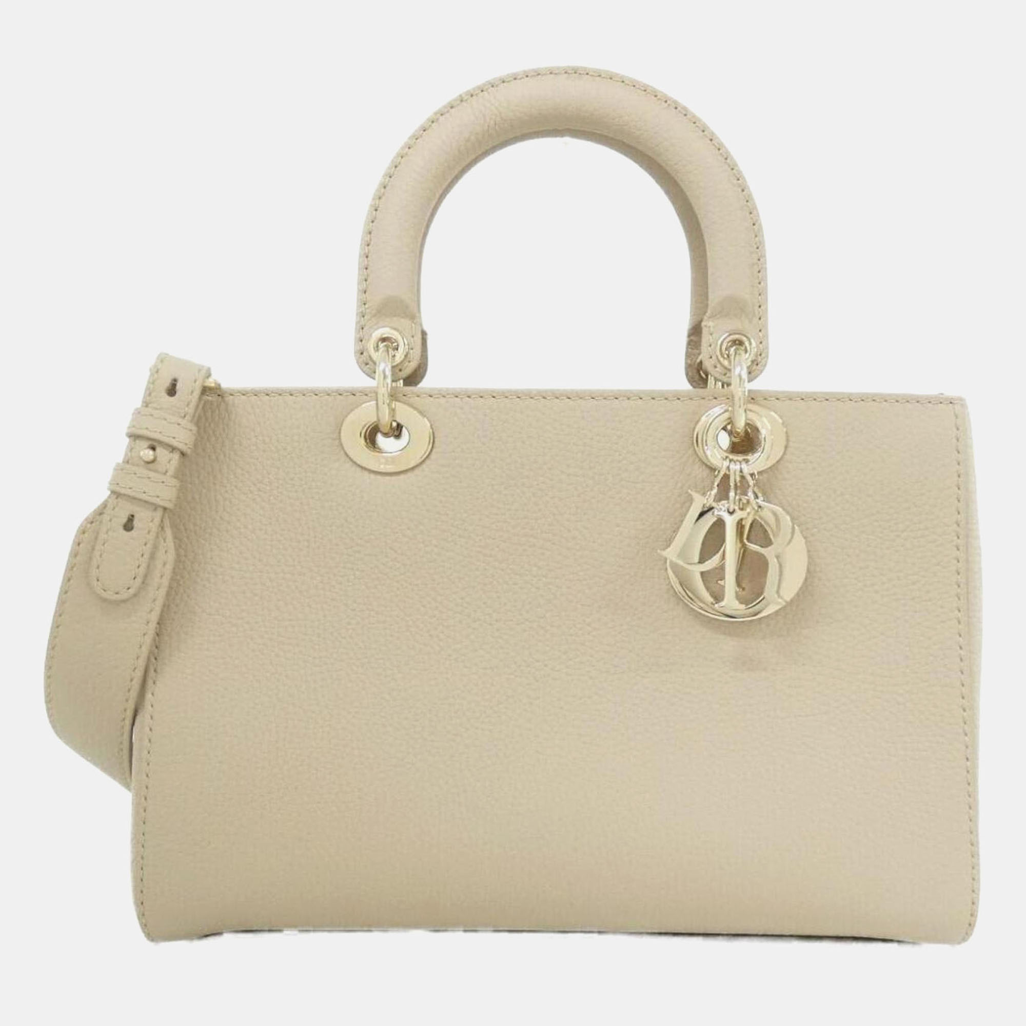 

Christian Dior Lady D-Sire Medium Handbag, Beige