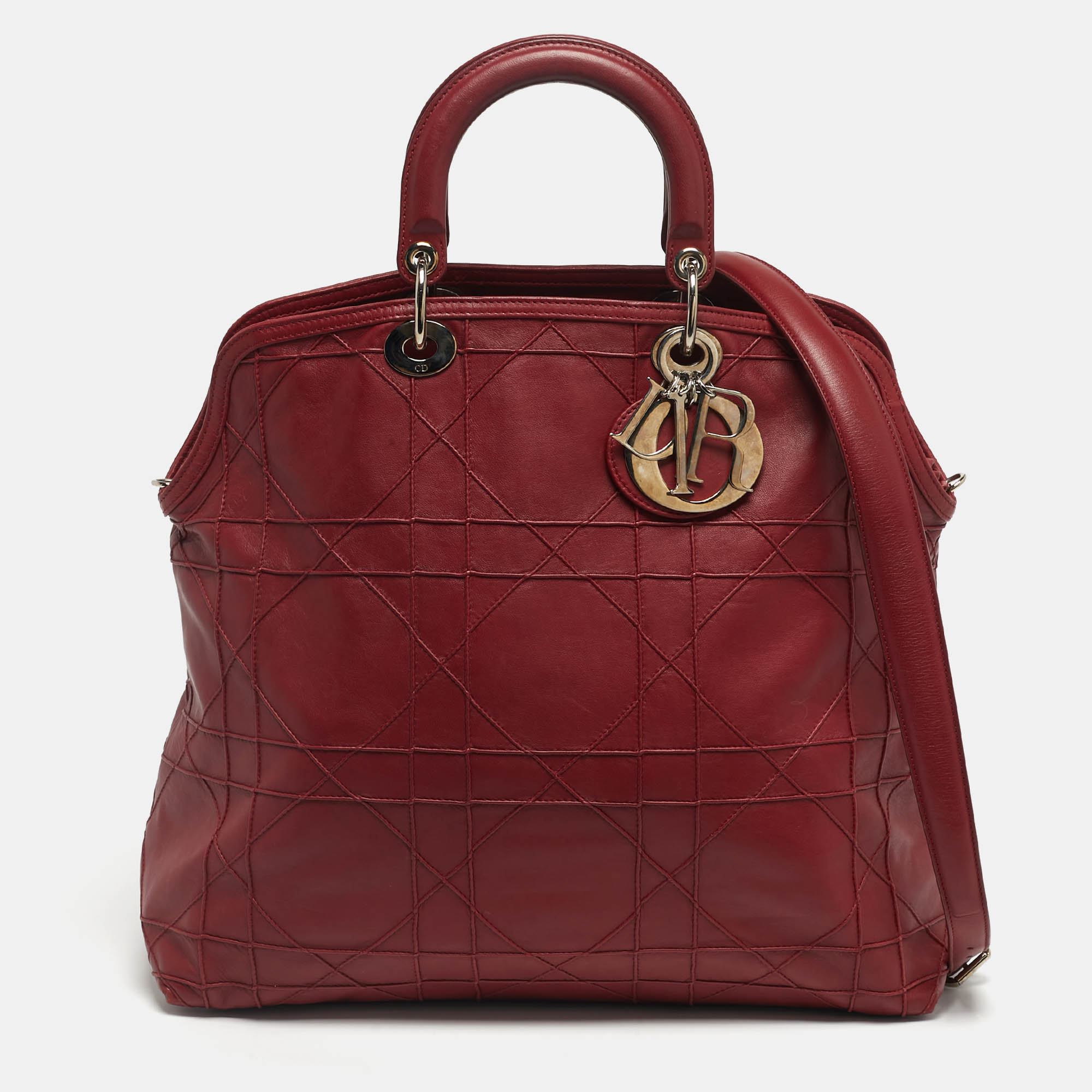 

Dior Red Cannage Leather Granville Tote
