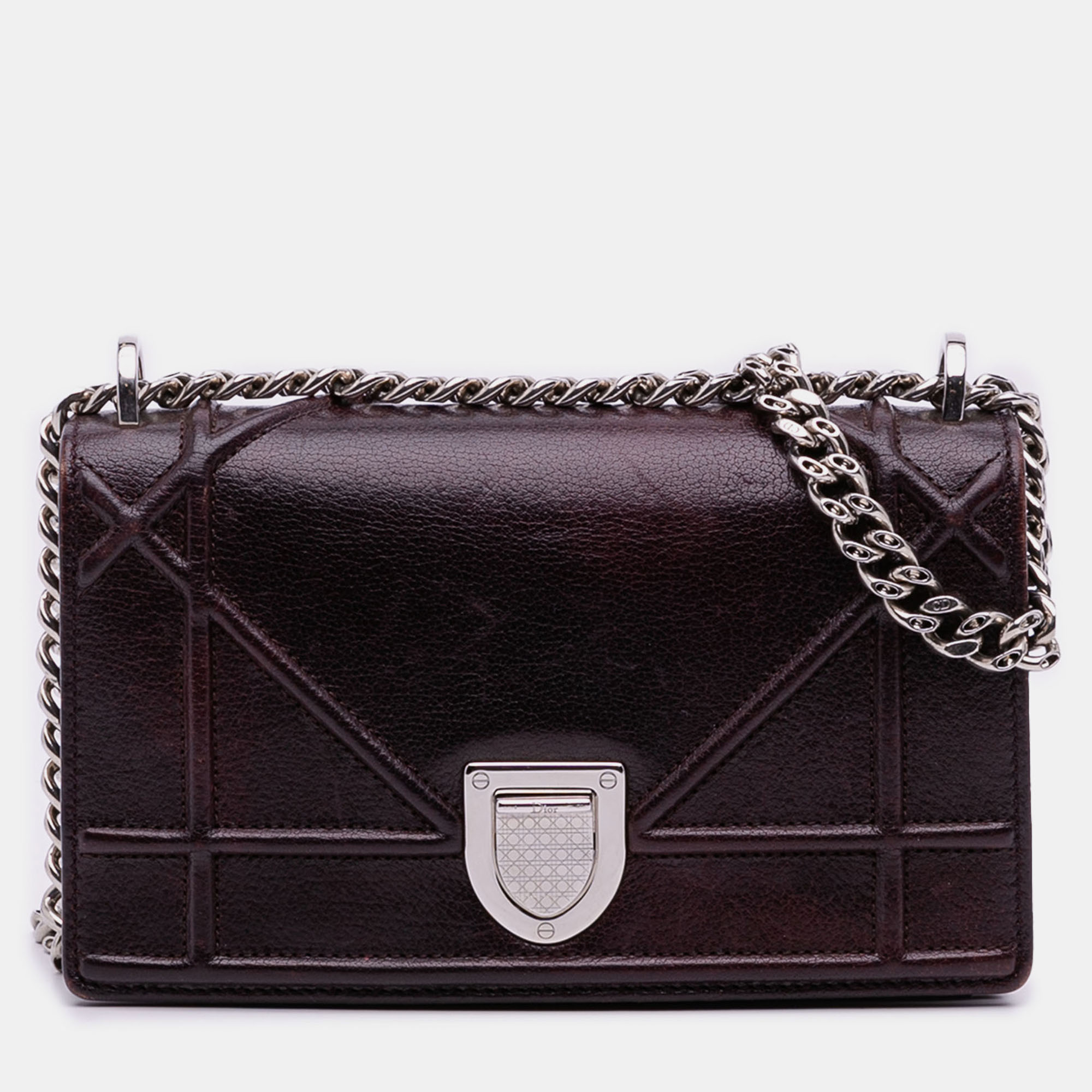 

Dior Brown Mini Grained Calfskin Diorama Flap