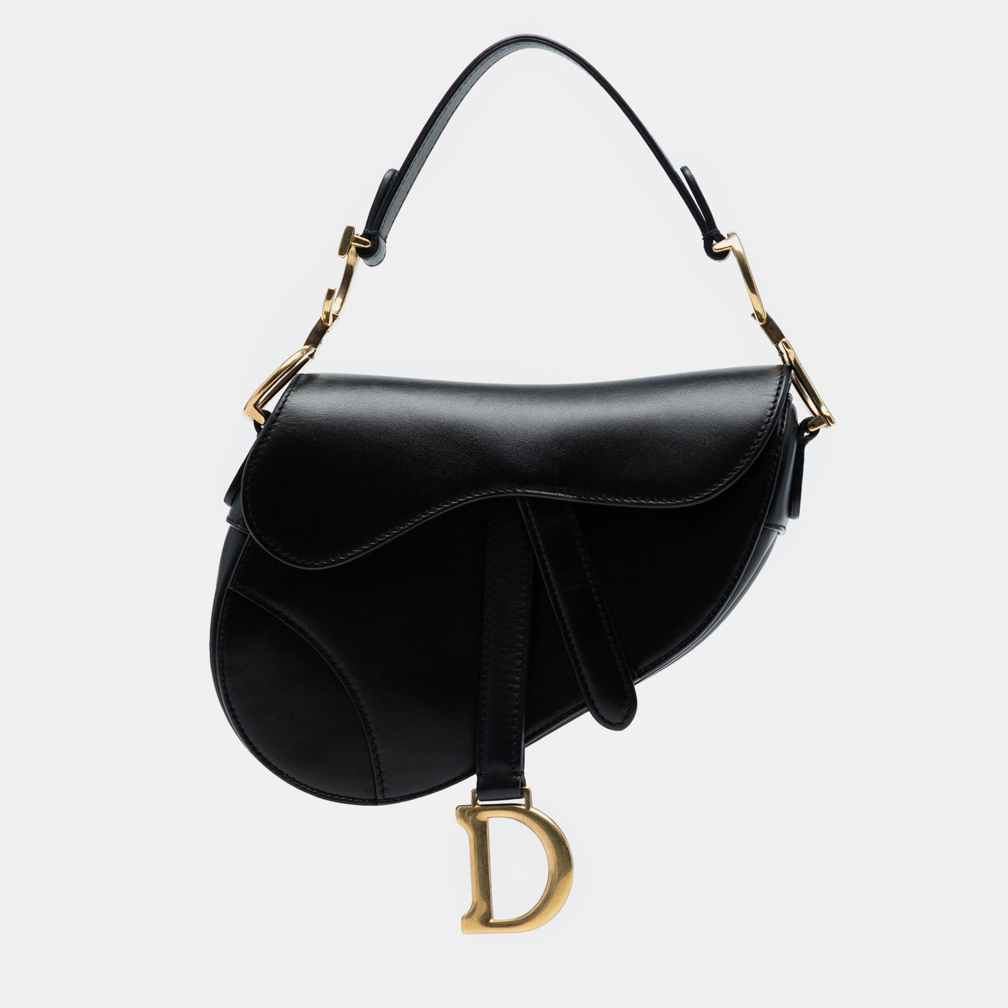 

Dior Black Mini Smooth Calfskin Saddle Bag