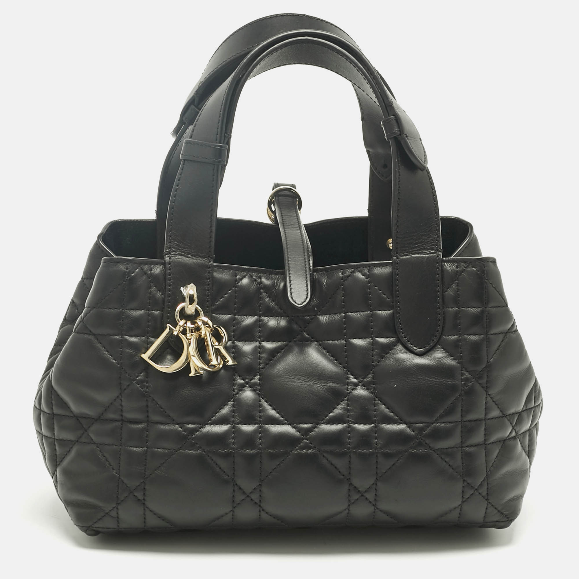 

Dior Black Cannage Leather Small Toujours Tote