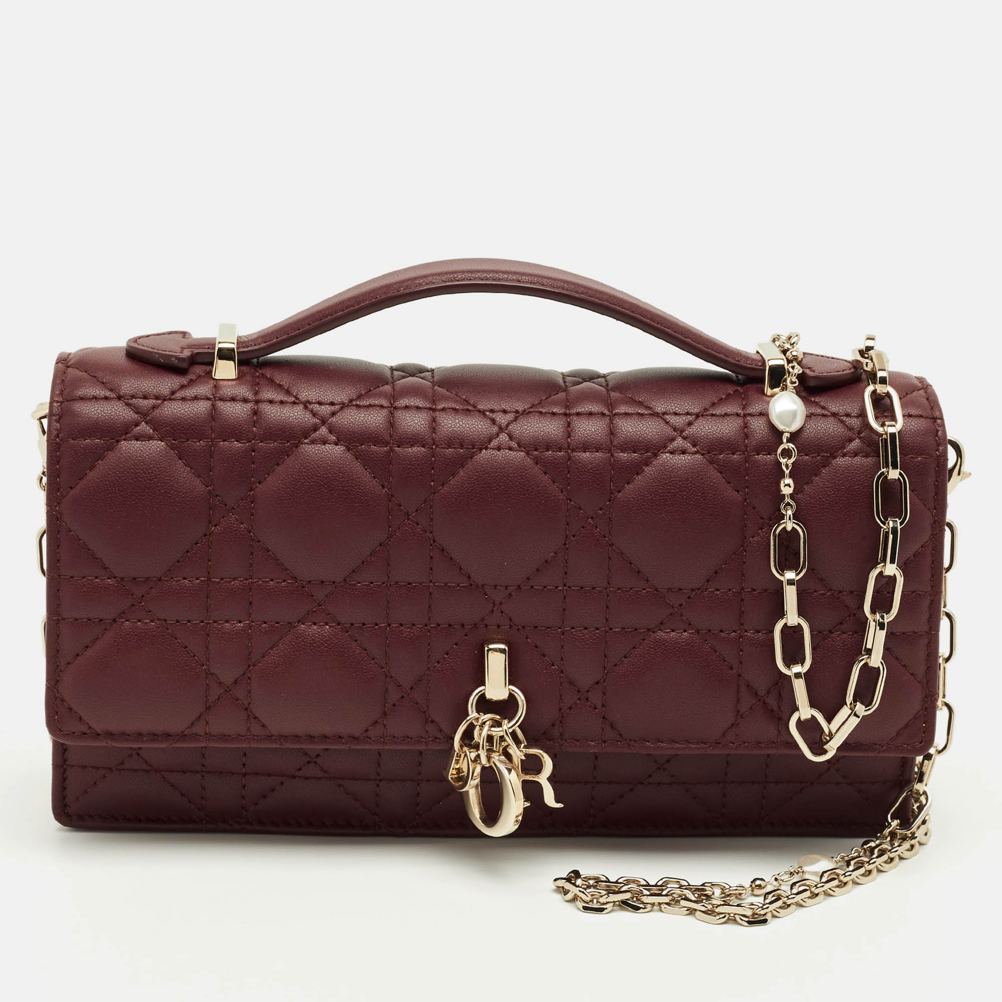 

Dior Burgundy Cannage Leather My Dior Shoulder Bag