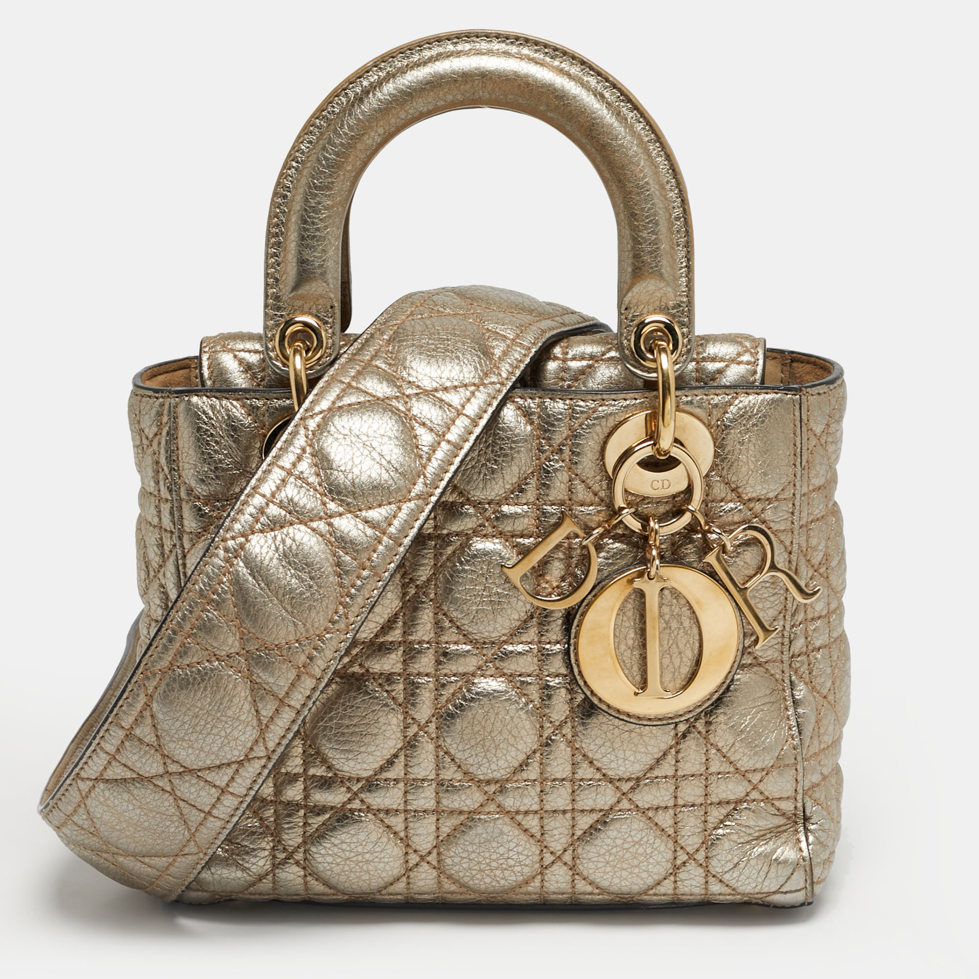 Pre-owned Dior Tote In Gold