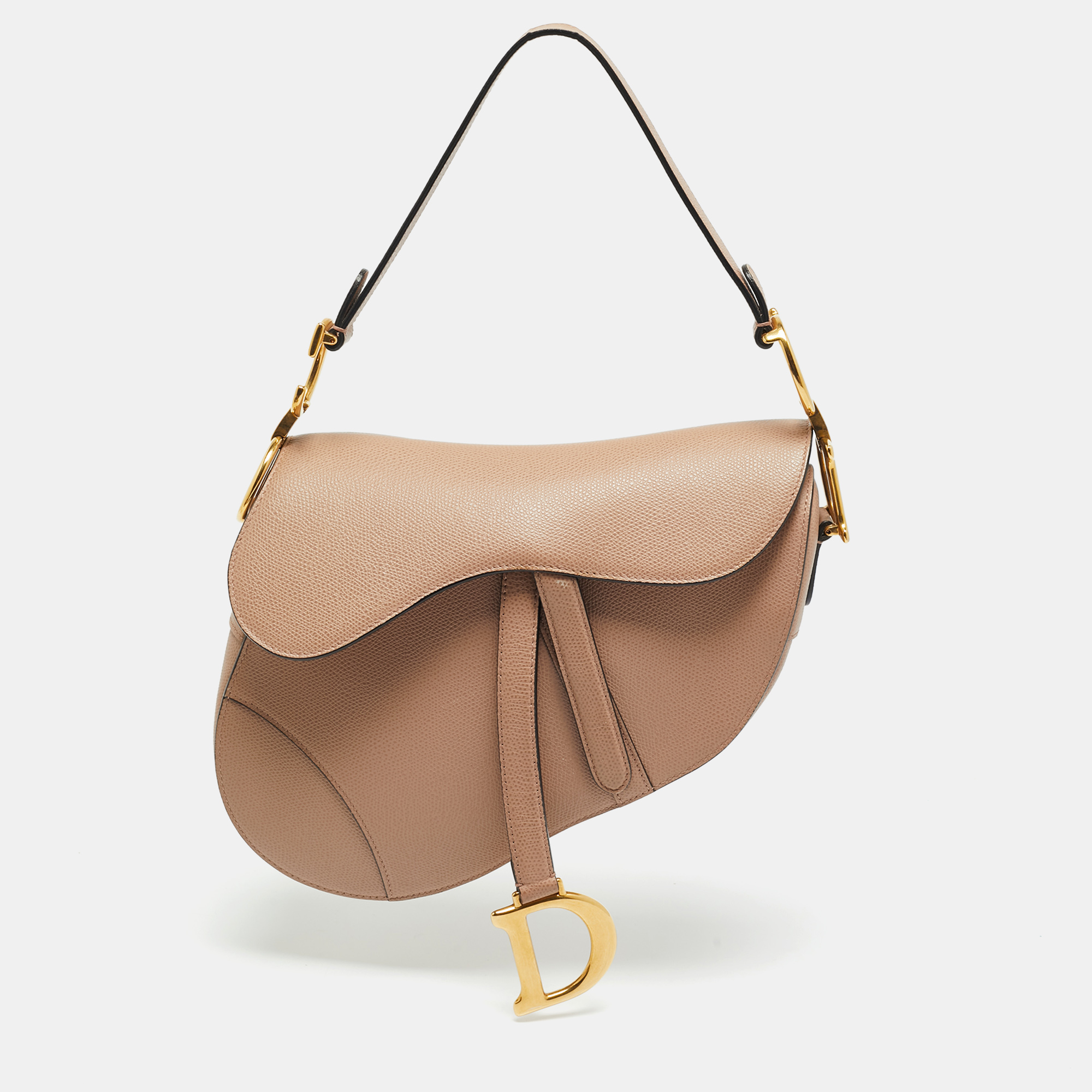 

Dior Beige Leather Saddle Bag