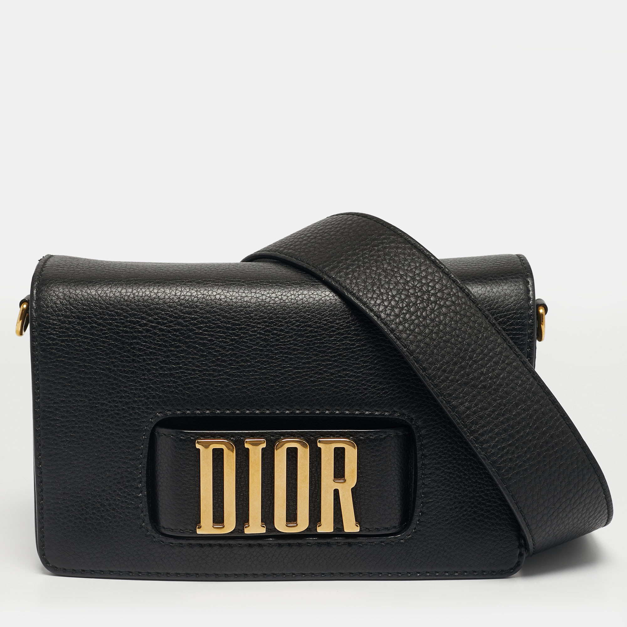 

Dior Black Leather Dio(r)evolution Flap Shoulder Bag