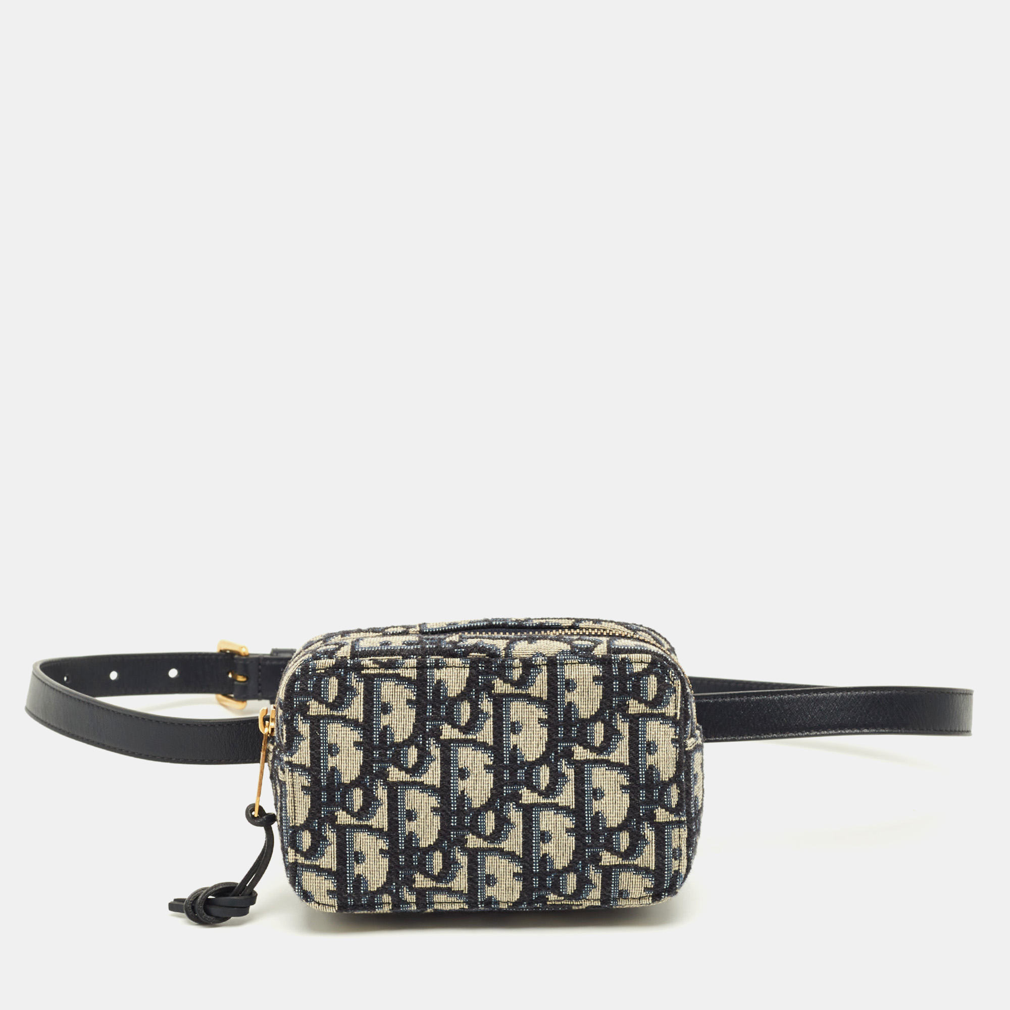 

Dior Navy Blue Oblique Canvas and Leather Pouch Belt Bag
