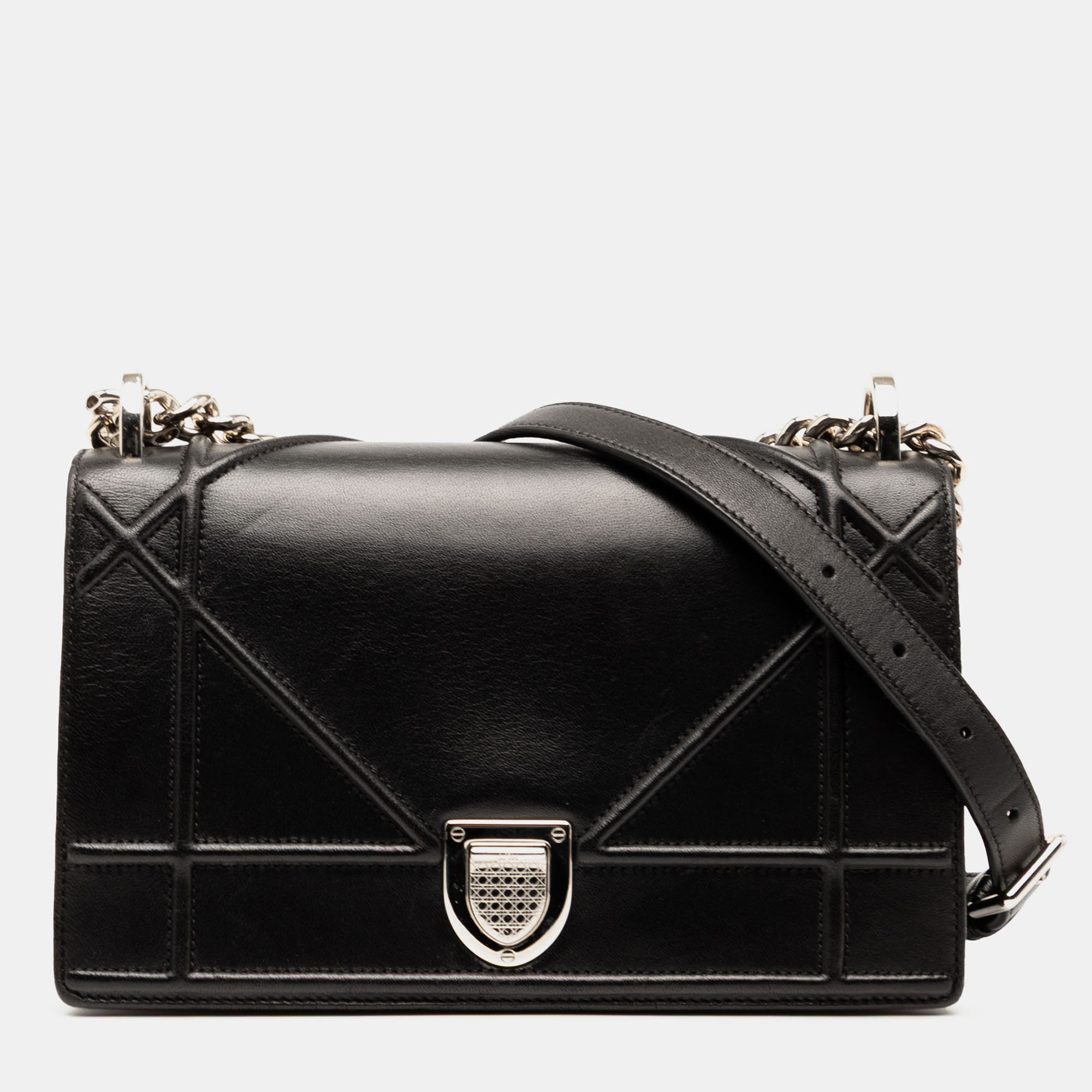 

Dior Black Small Lambskin Diorama Flap