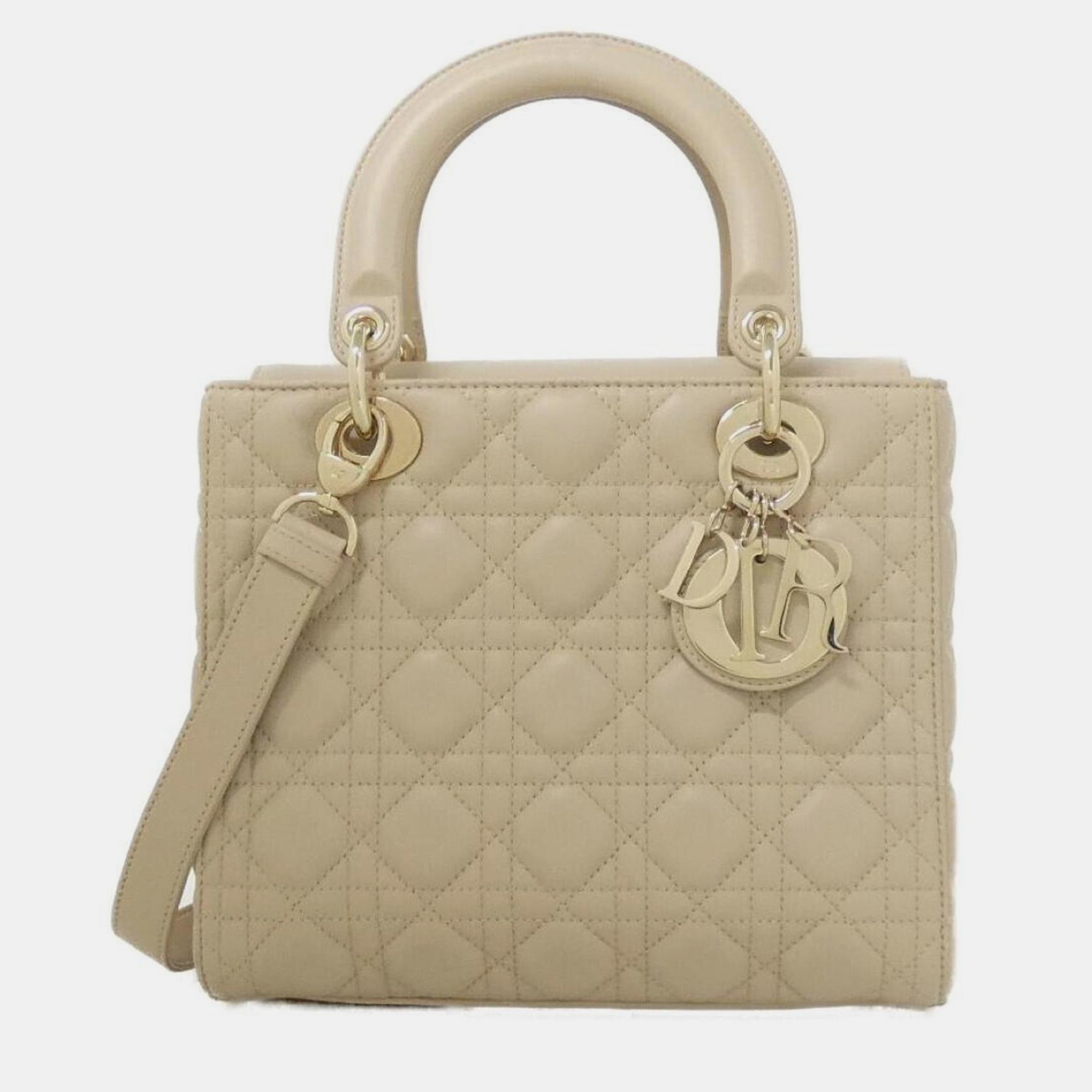 

Christian Dior Lady Medium Handbag, Beige